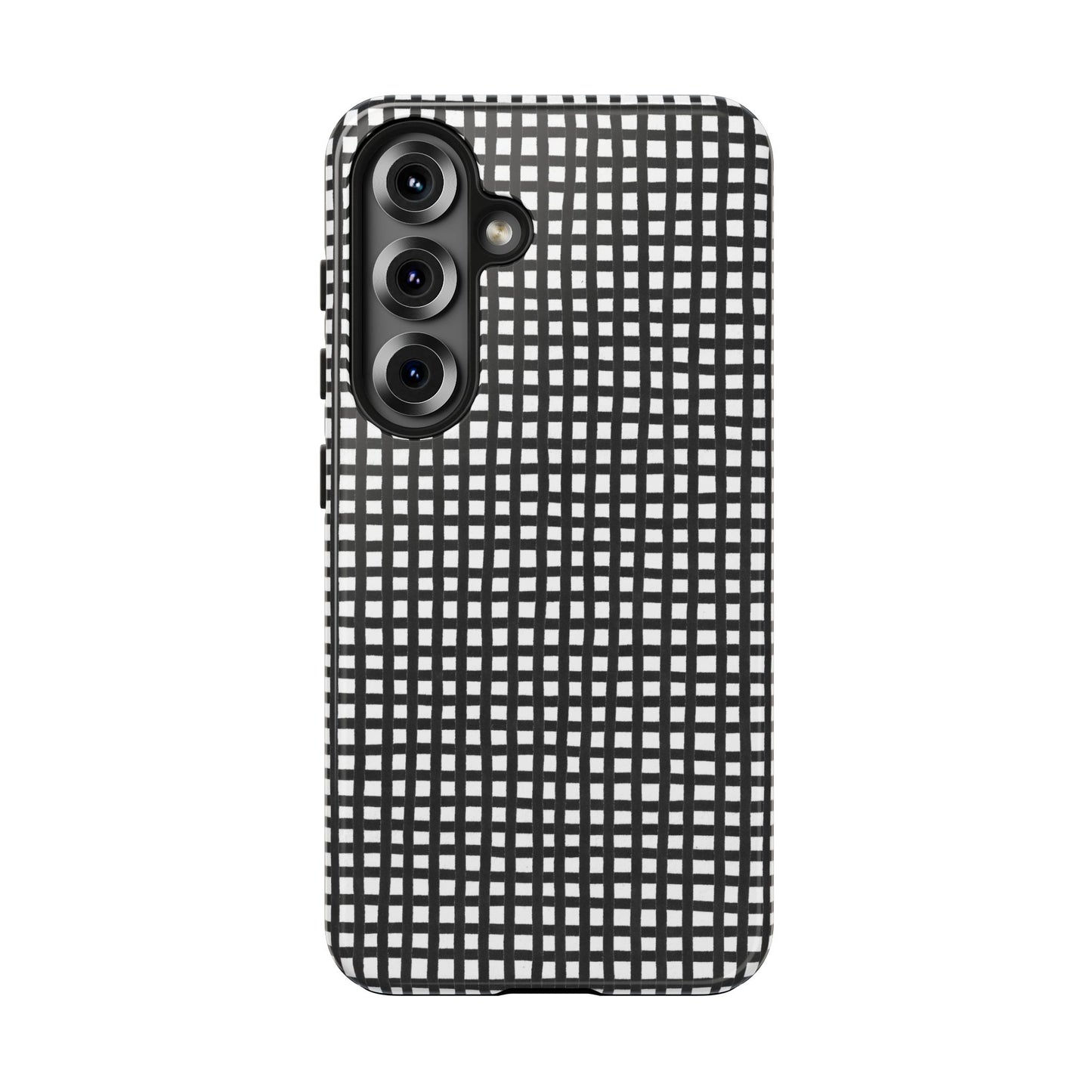 Chipper Check Black / White Phone Case
