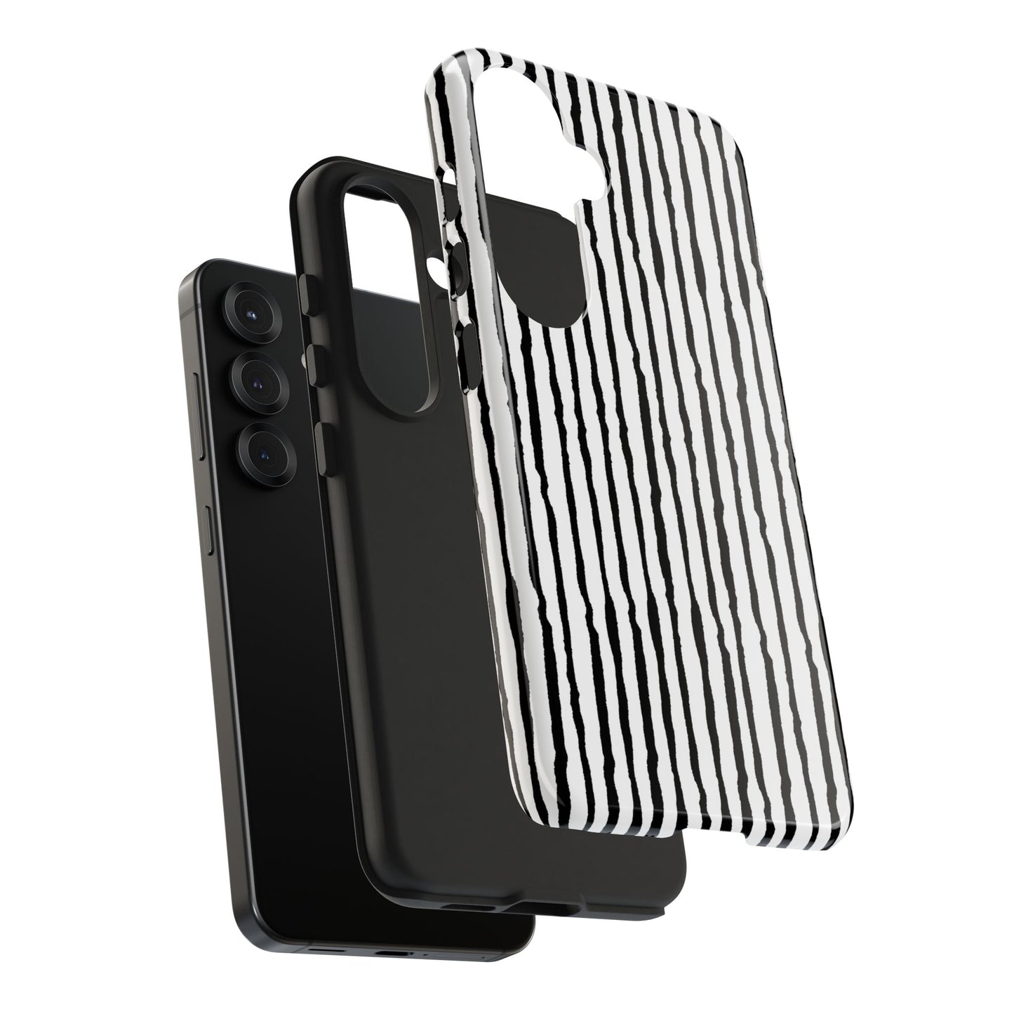 Sorta Stripe White / Black Phone Case