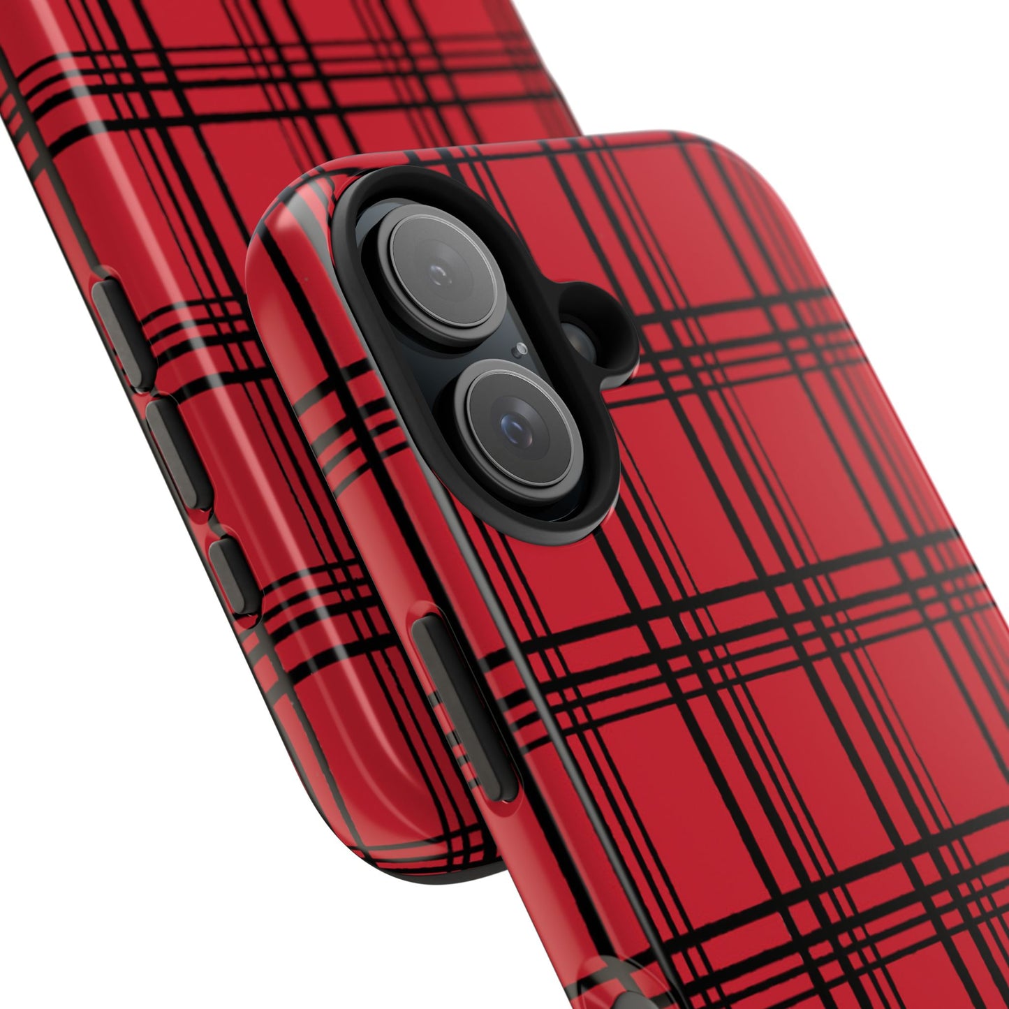 Glad Plaid Red / Black Phone Case