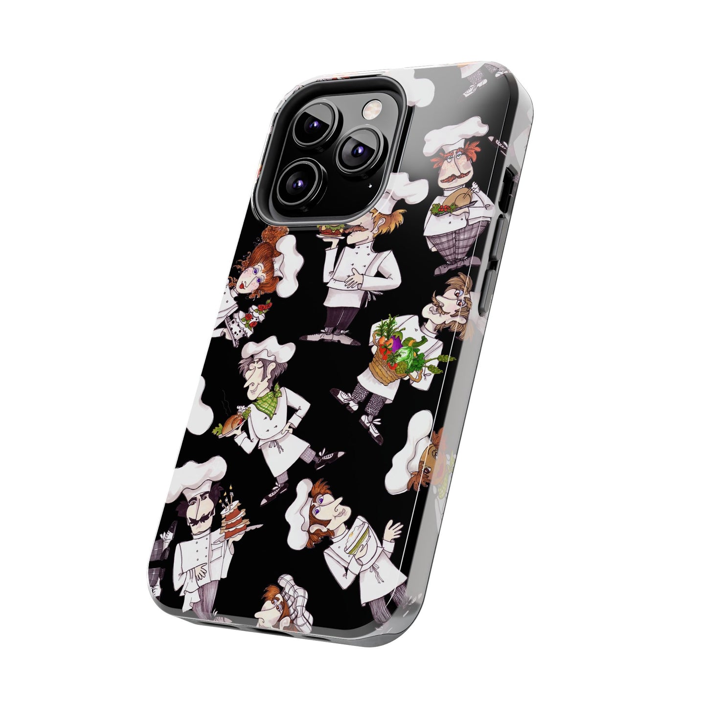 Tossed Chefs Black Phone Case