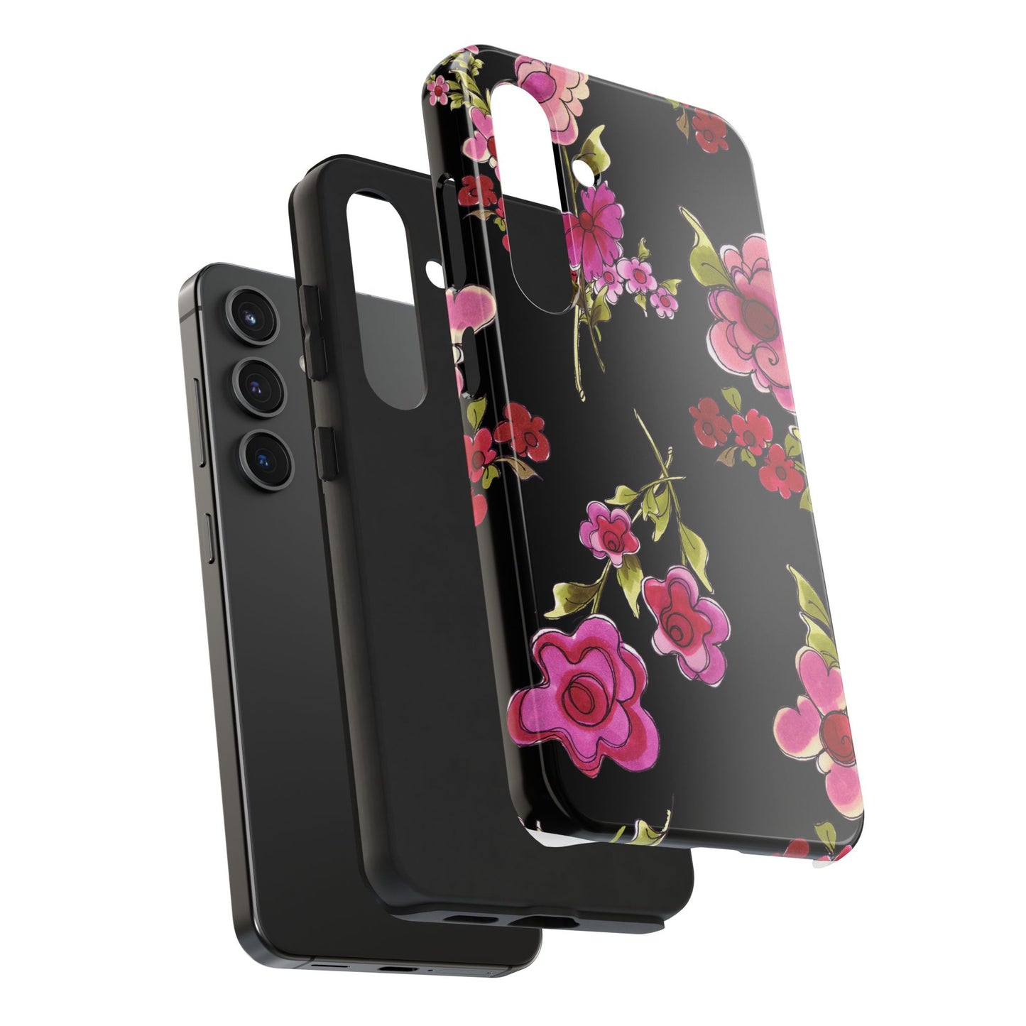 Jumbo Floral Black Phone Case