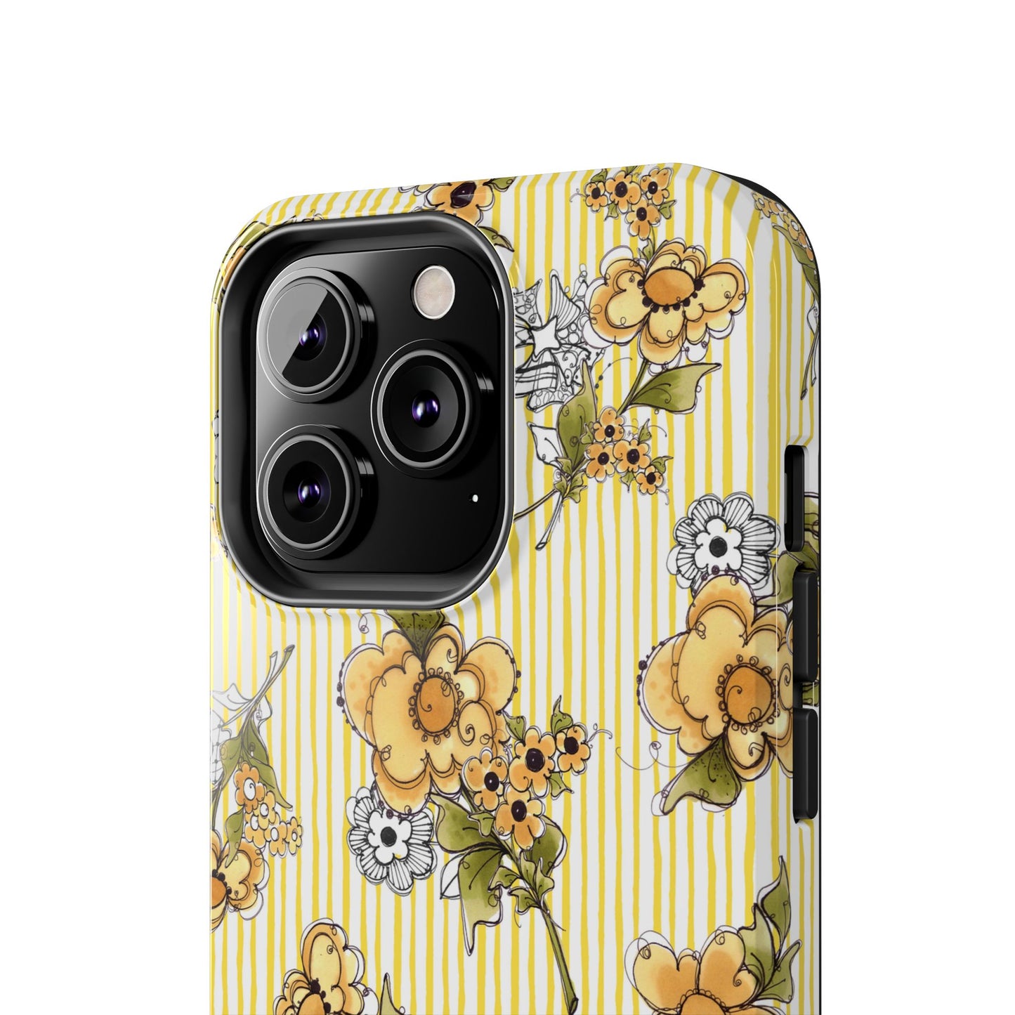 Bee Floral White / Yellow Phone Case