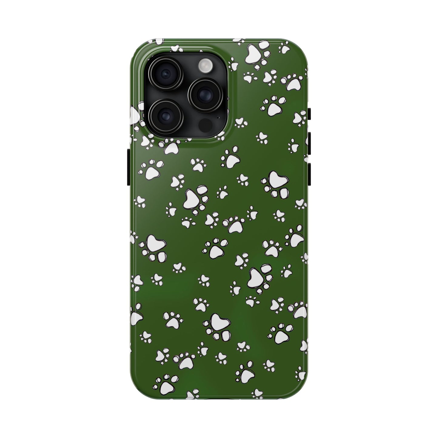 Paw Flakes Green Phone Case