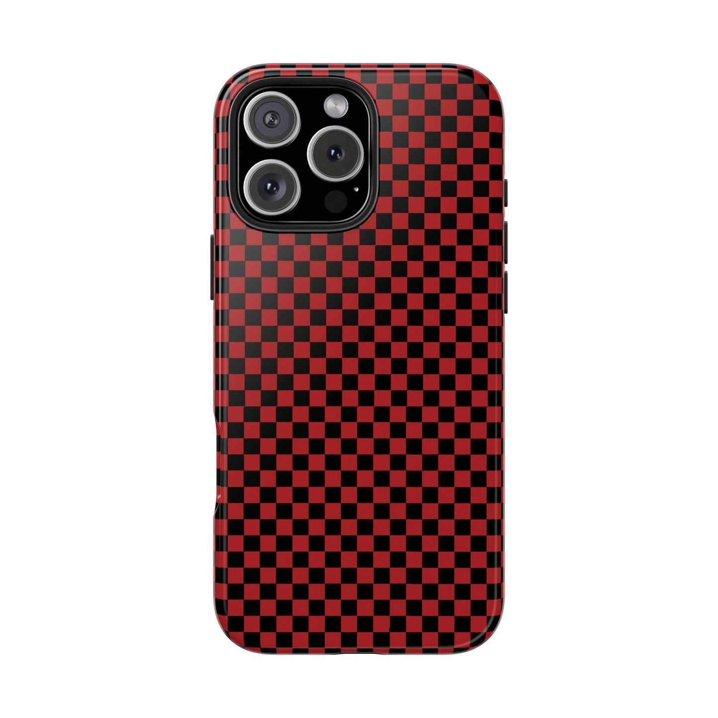 Checkerboard Red / Black Phone Case