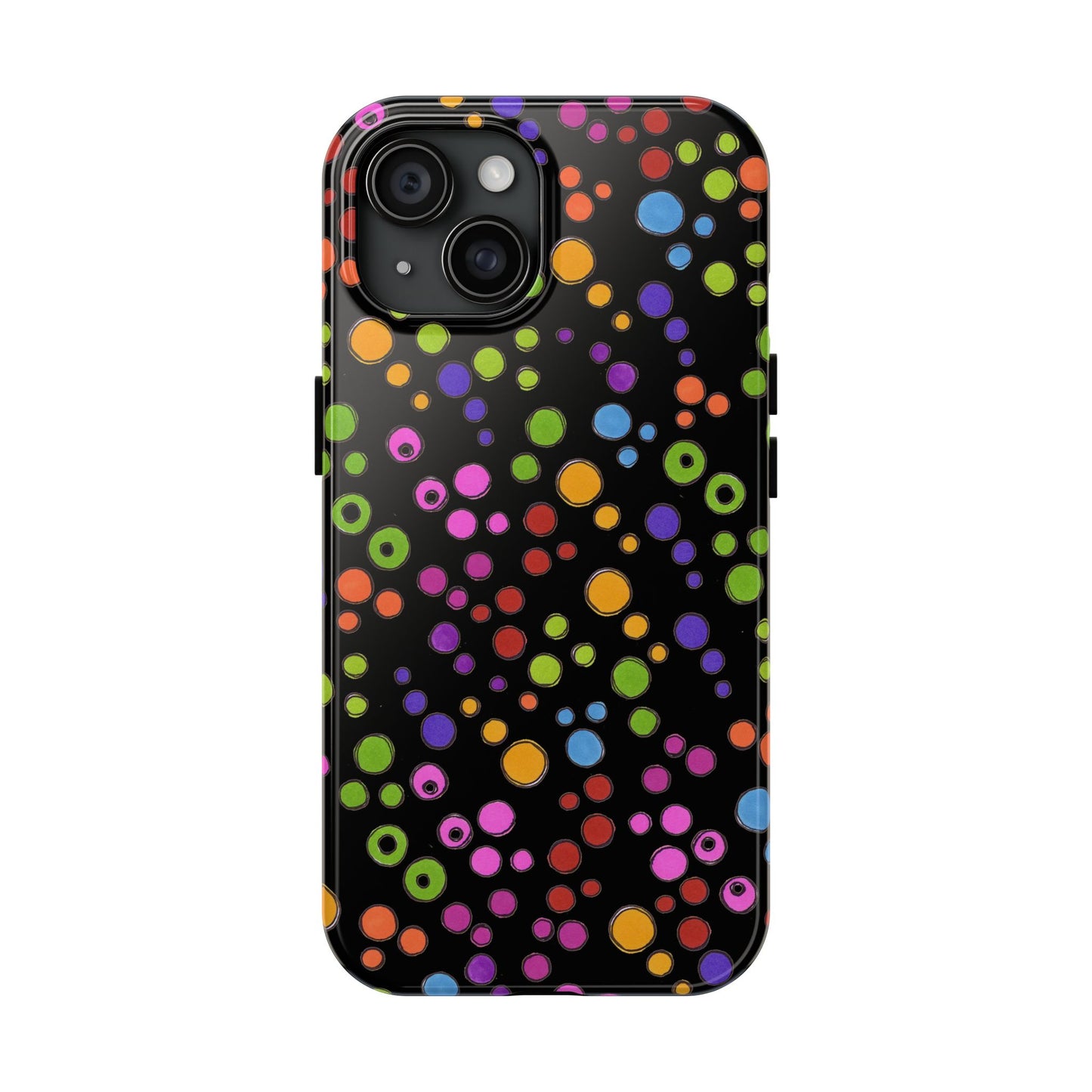 Dog Dots Black / Multi Phone Case