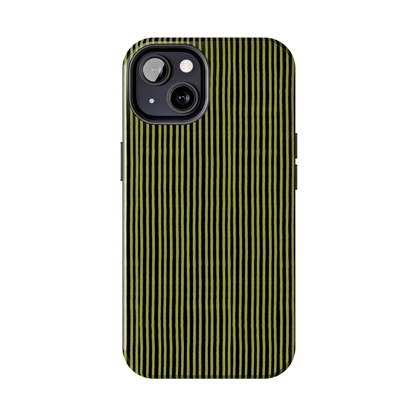 Happy Stripe Green / Black Phone Case