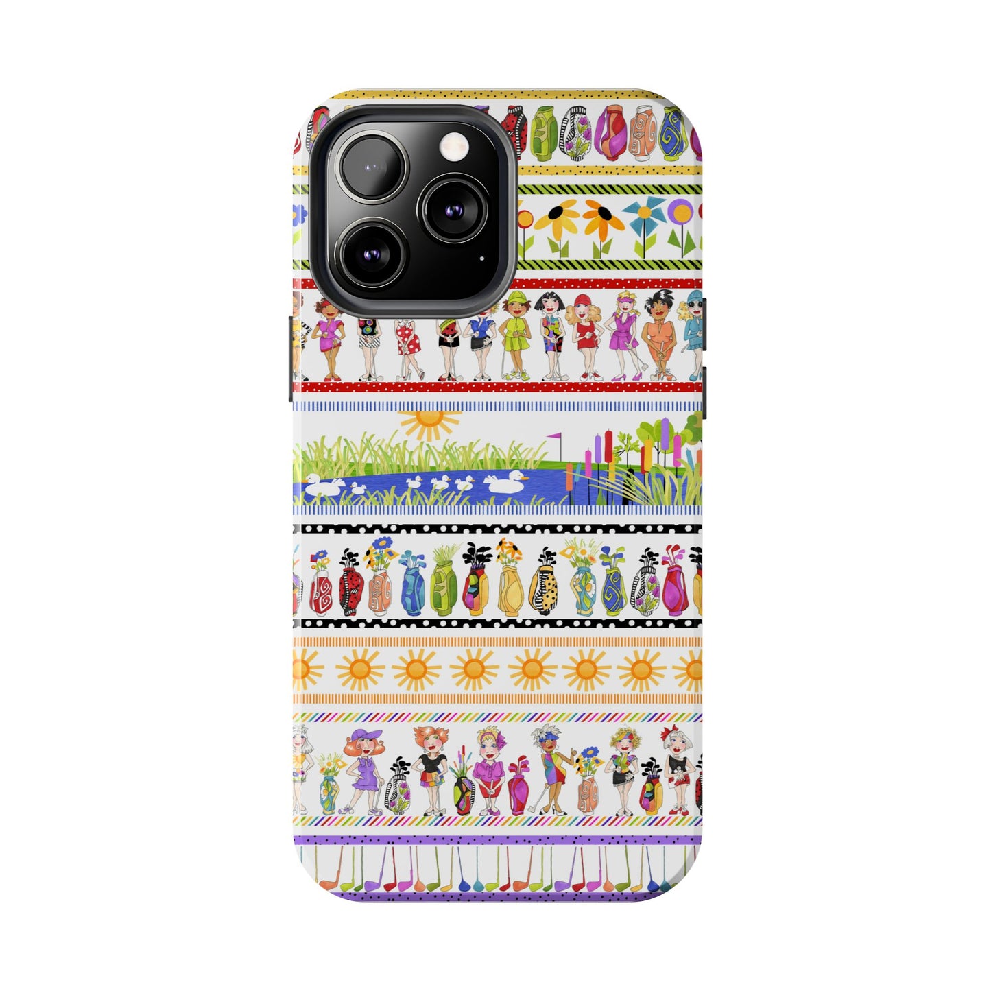 Golf Borders White Phone Case