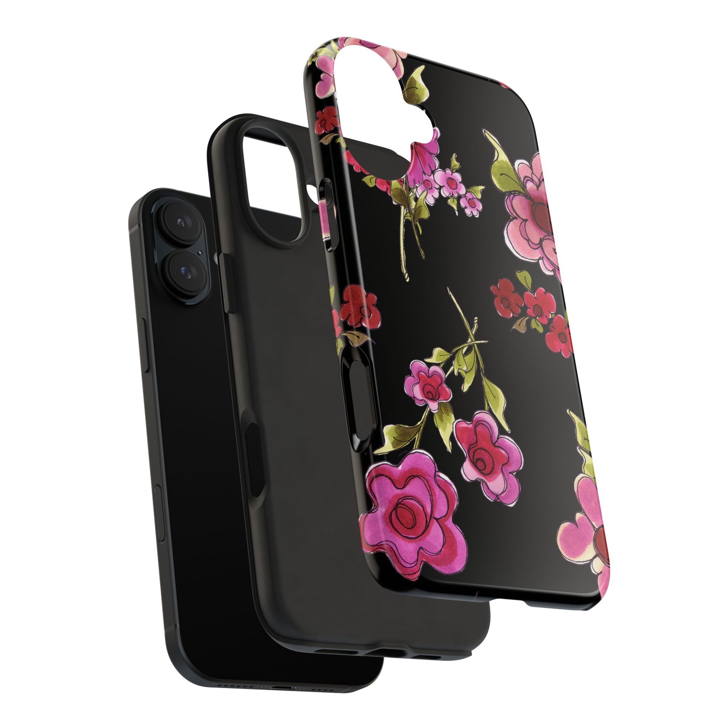 Jumbo Floral Black Phone Case