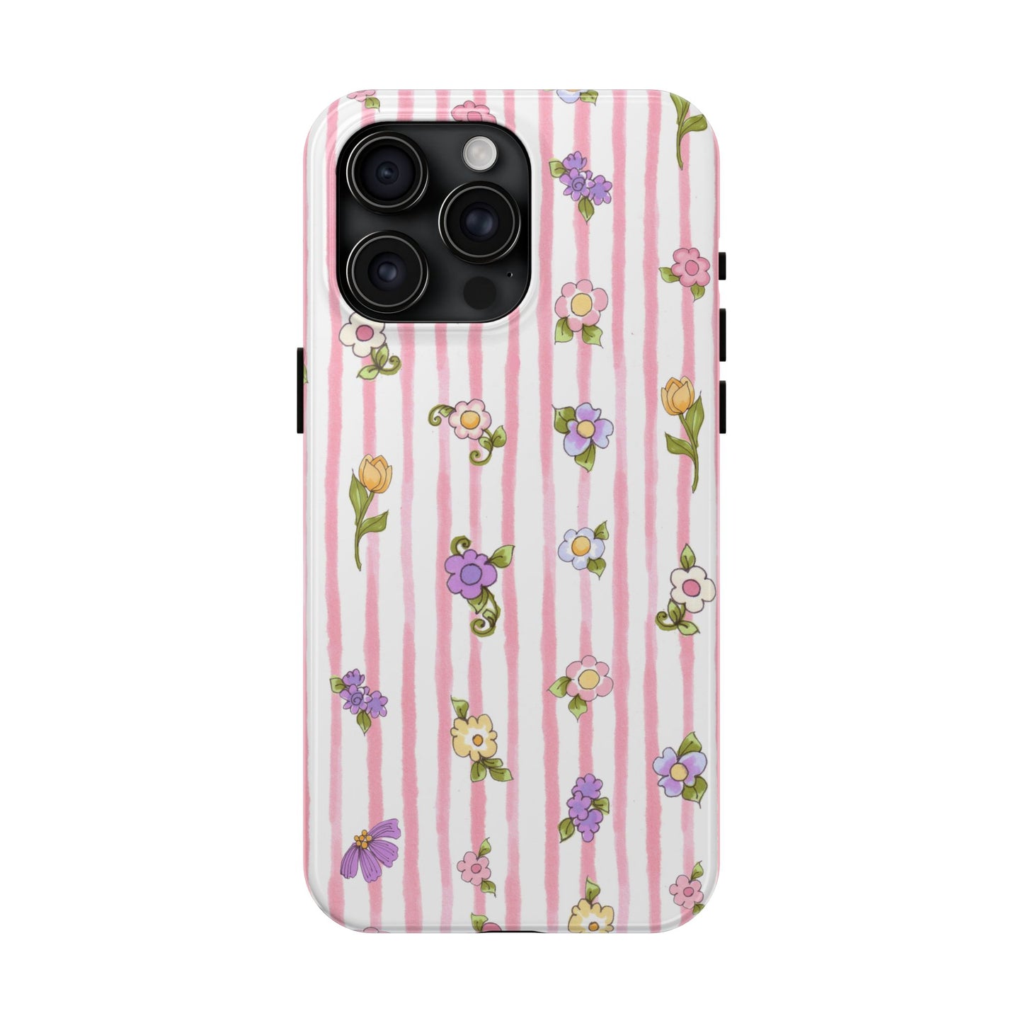 Pretty Posie Stripe Phone Case