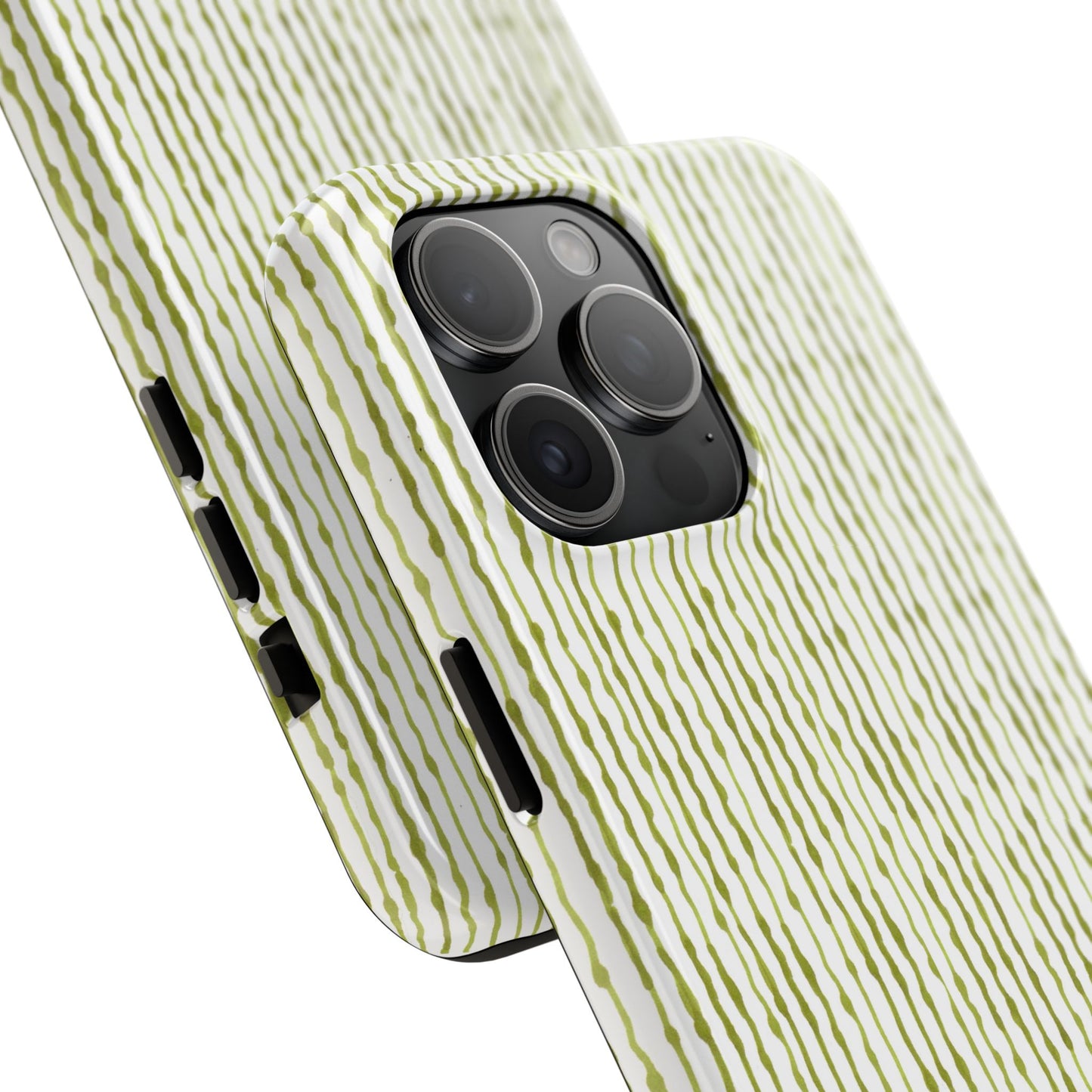 Faux Seersucker White / Green Phone Case