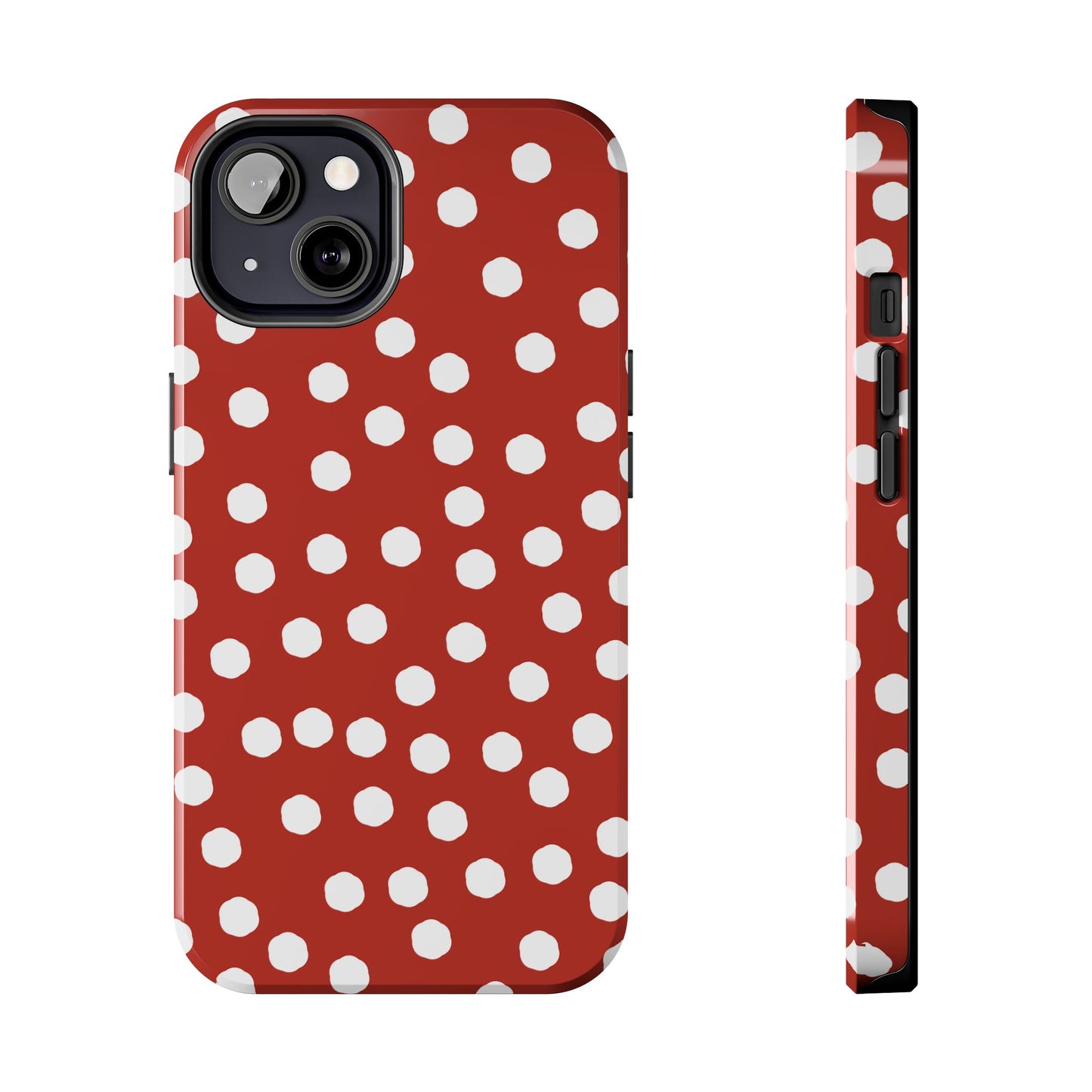 Jumbo Dots Red / White Phone Case