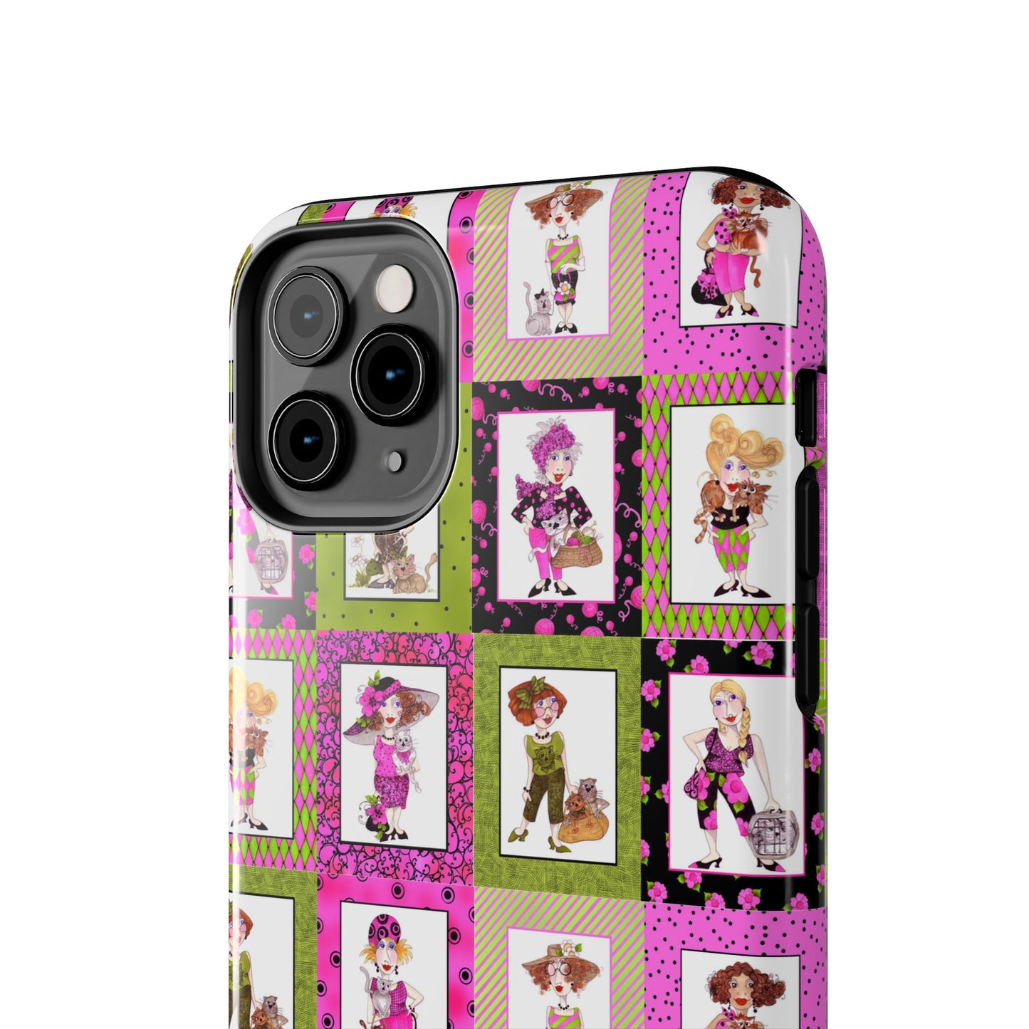 Cat Ladies Cerise Phone Case