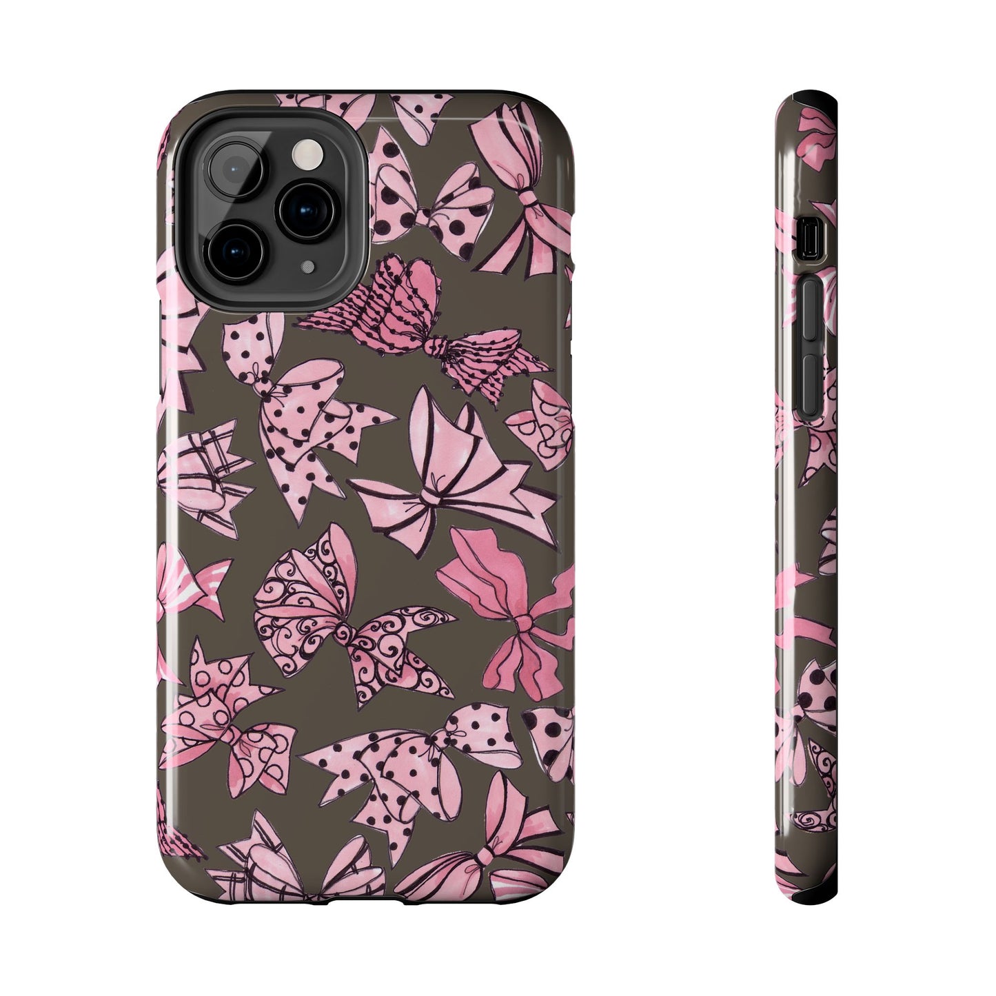 Blushing Bows Mocha Phone Case