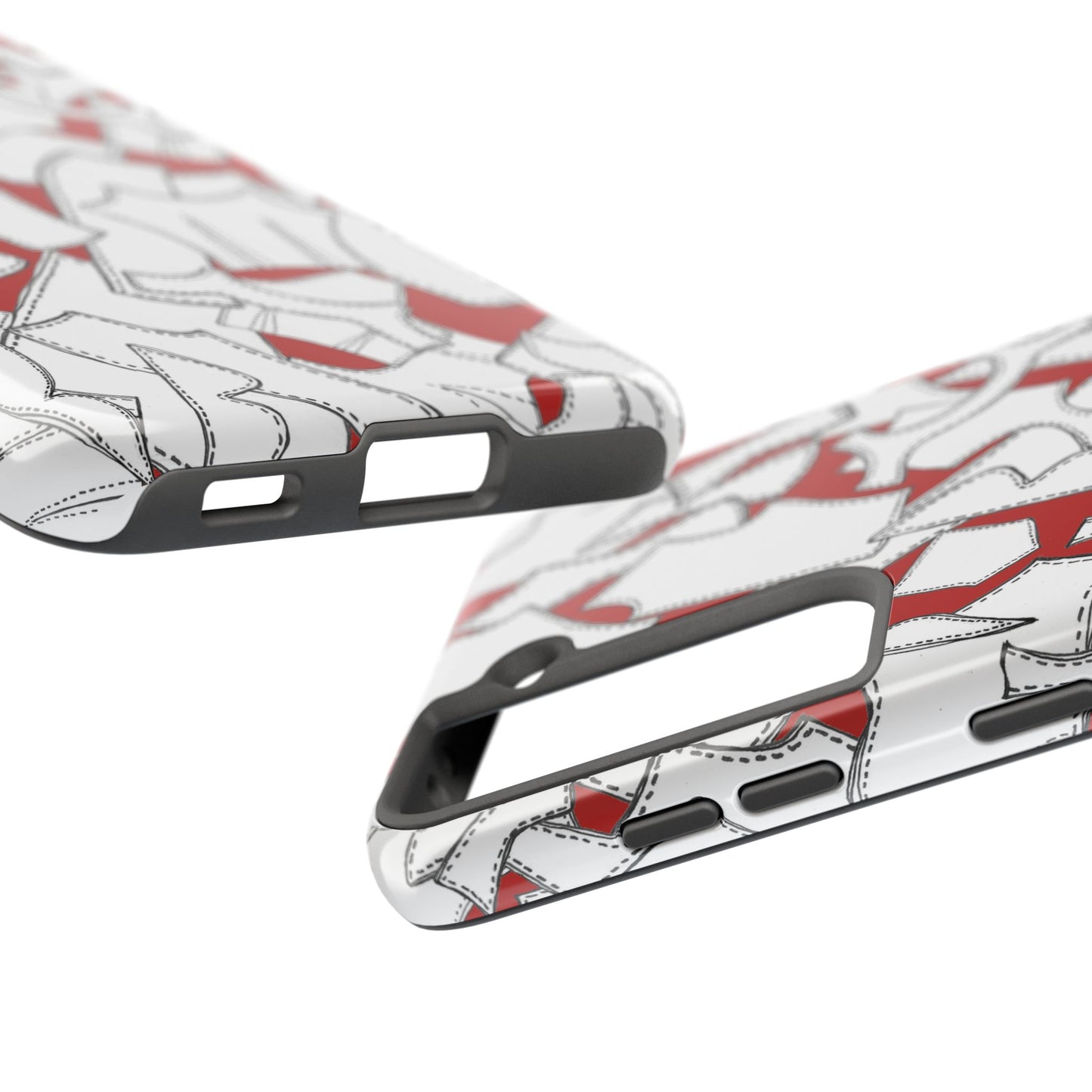 Pattern Pieces Red Phone Case