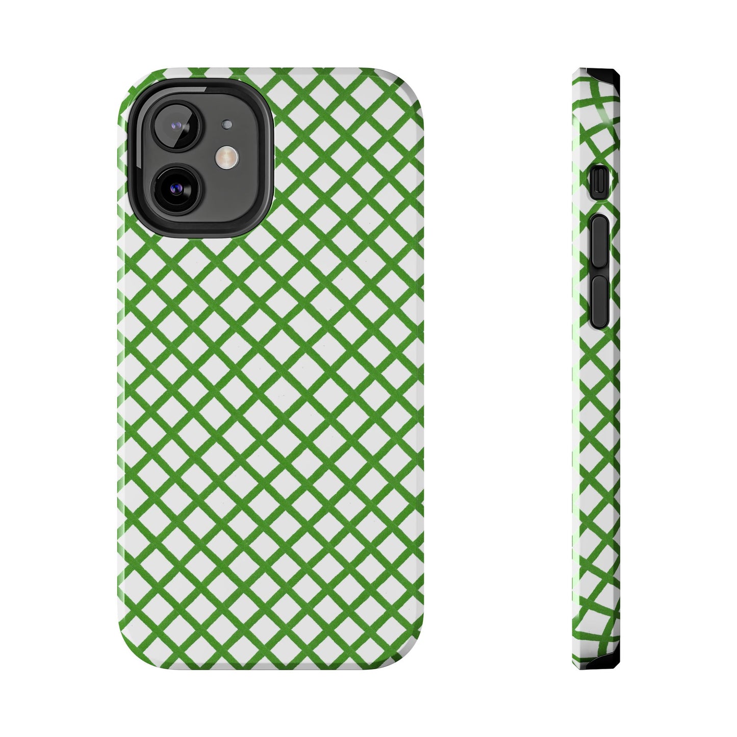 Trellis White / Green Phone Case