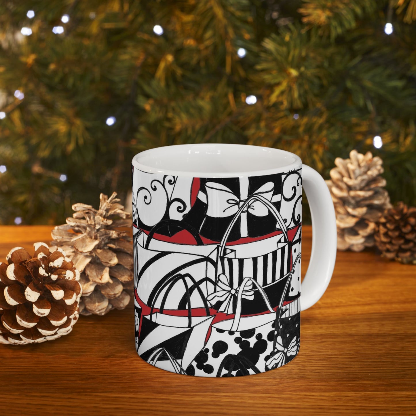 Totally Black / White / Red Cup