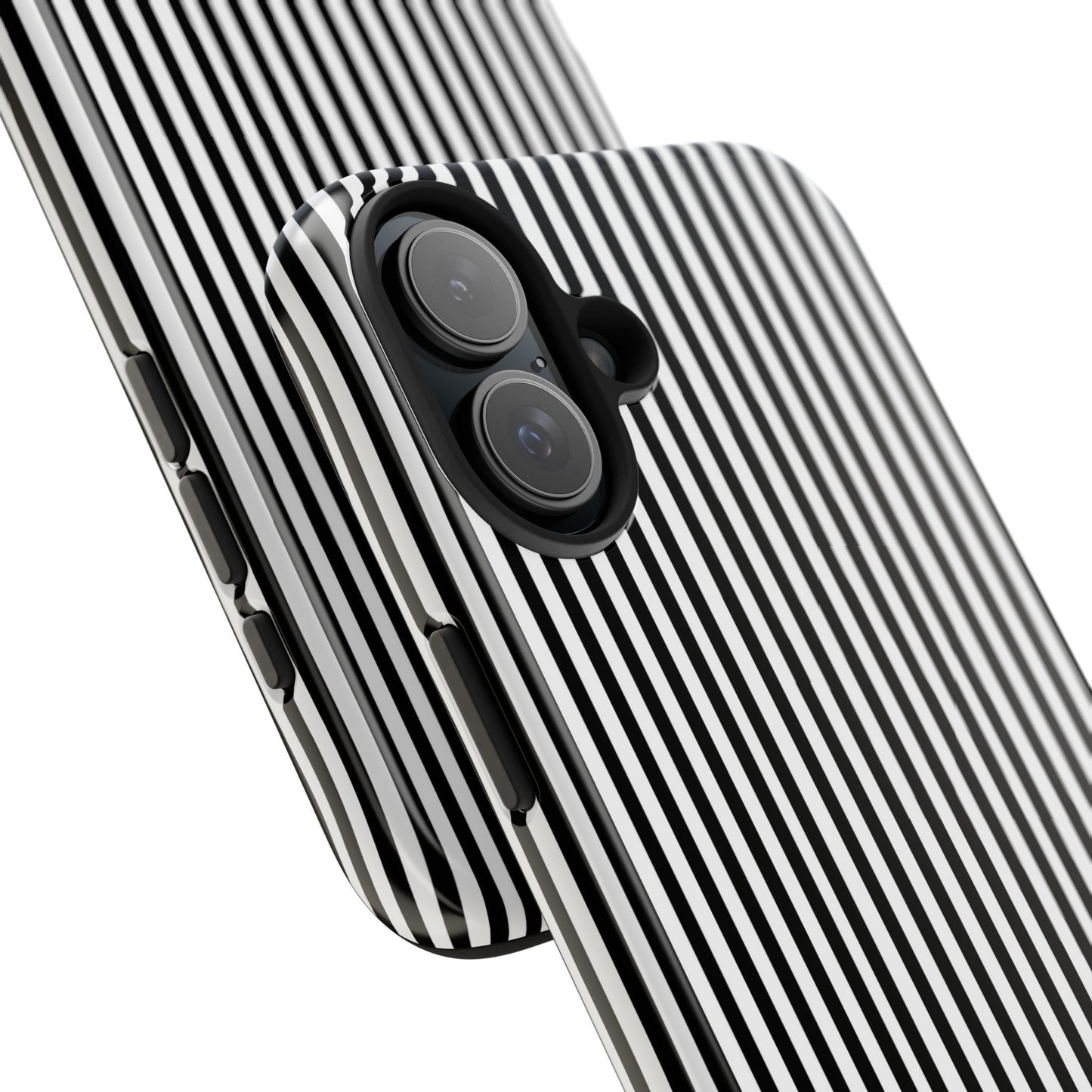 Stripe White / Black Phone Case