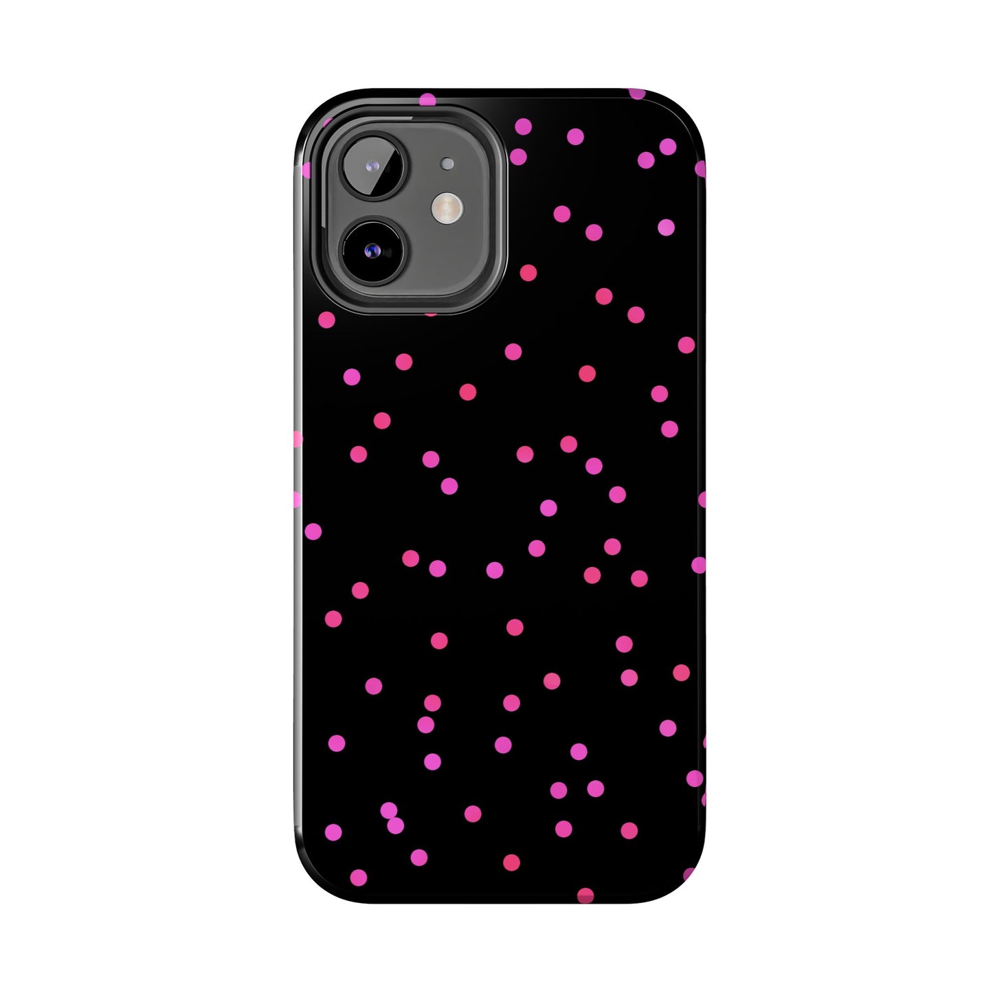 Space Dots Black / Cerise Phone Case