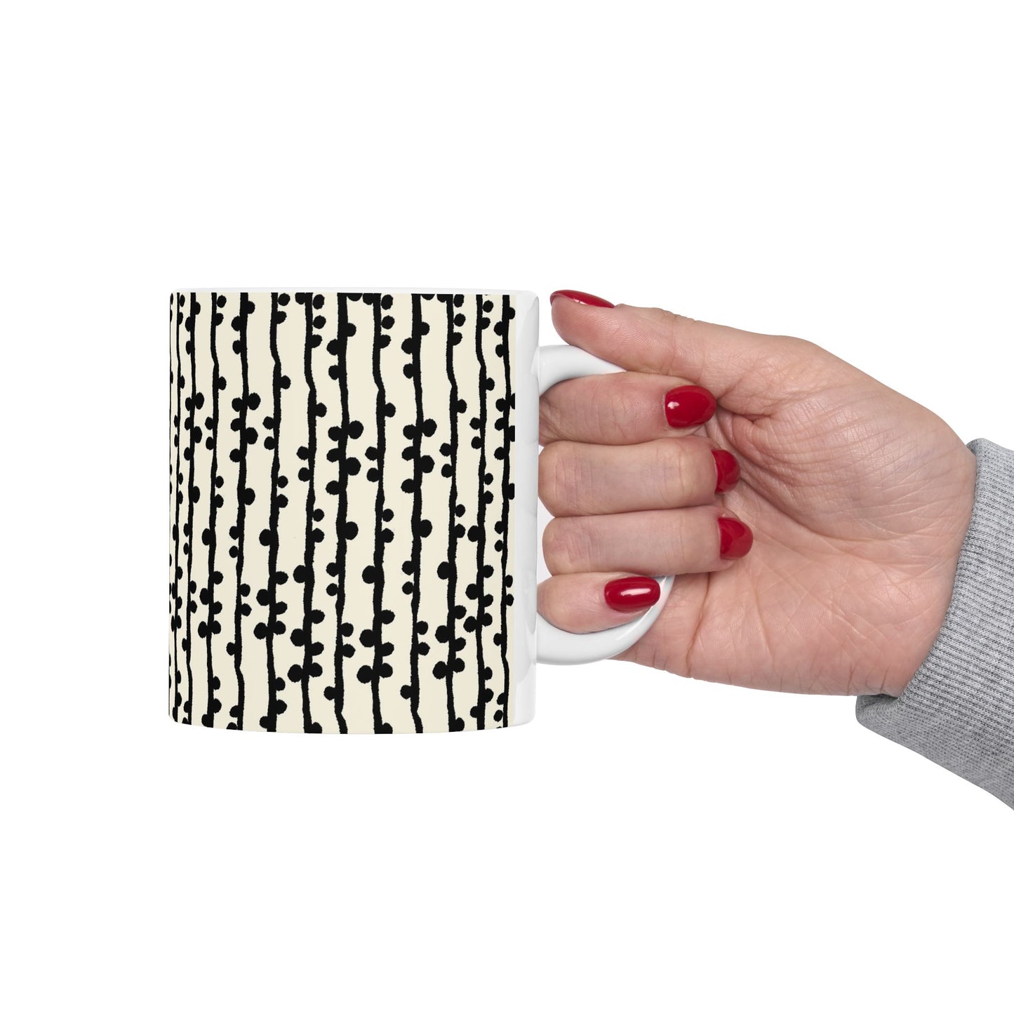 Loopy Stripe Bone Cup