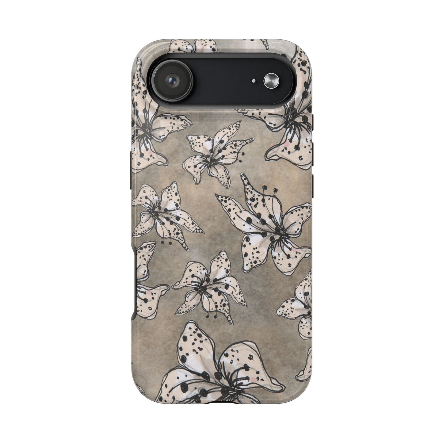 Spotted Lilies Gray Phone Case