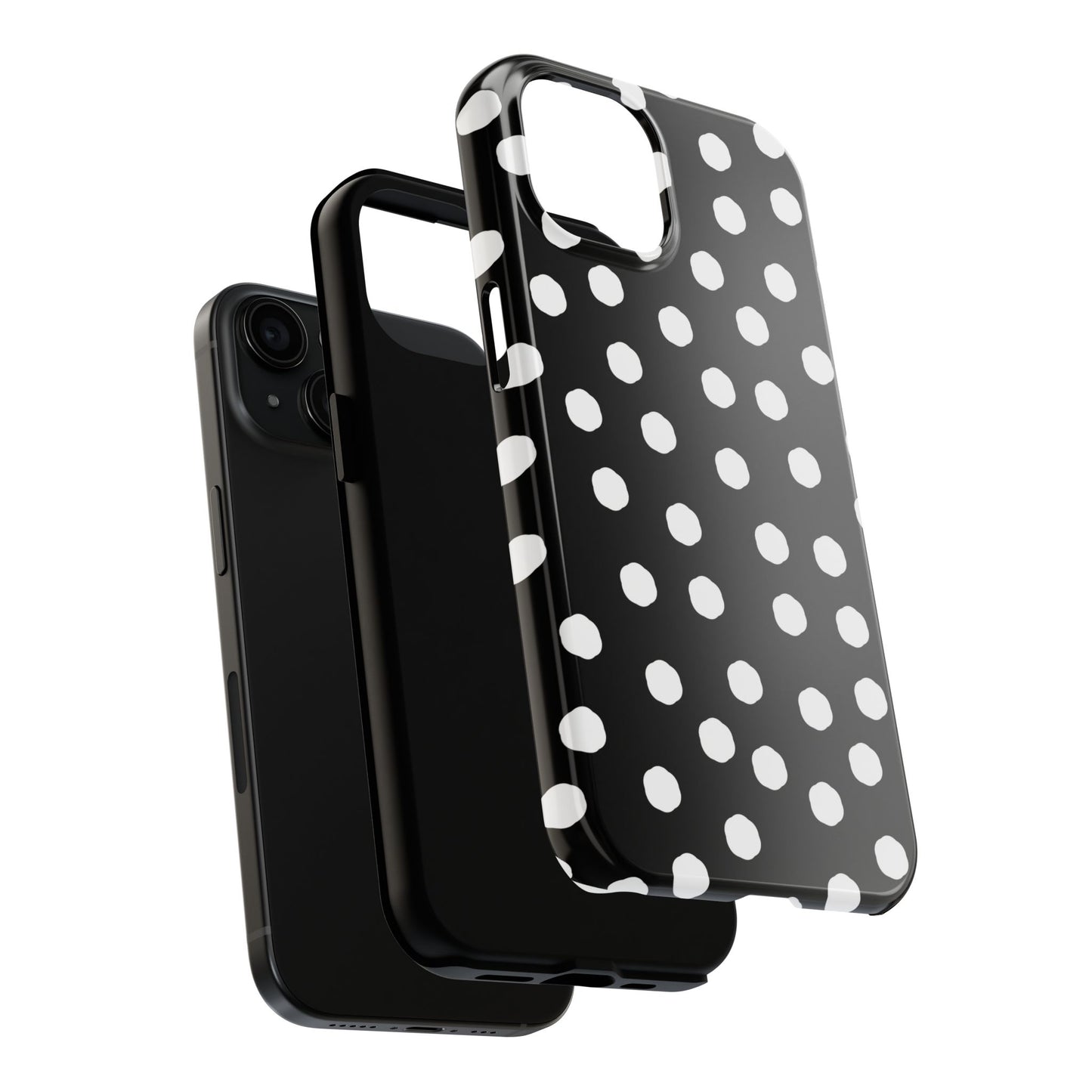 Jumbo Dots Black / White Phone Case