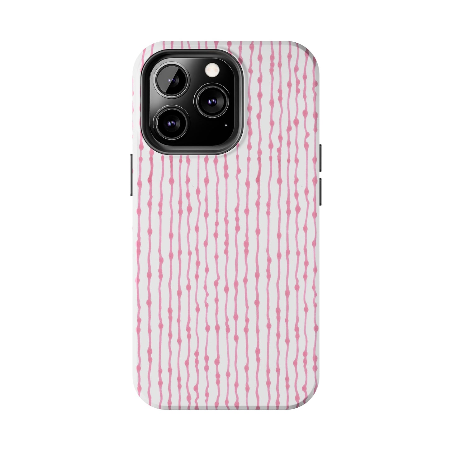 Faux Seersucker White / Pink Phone Case