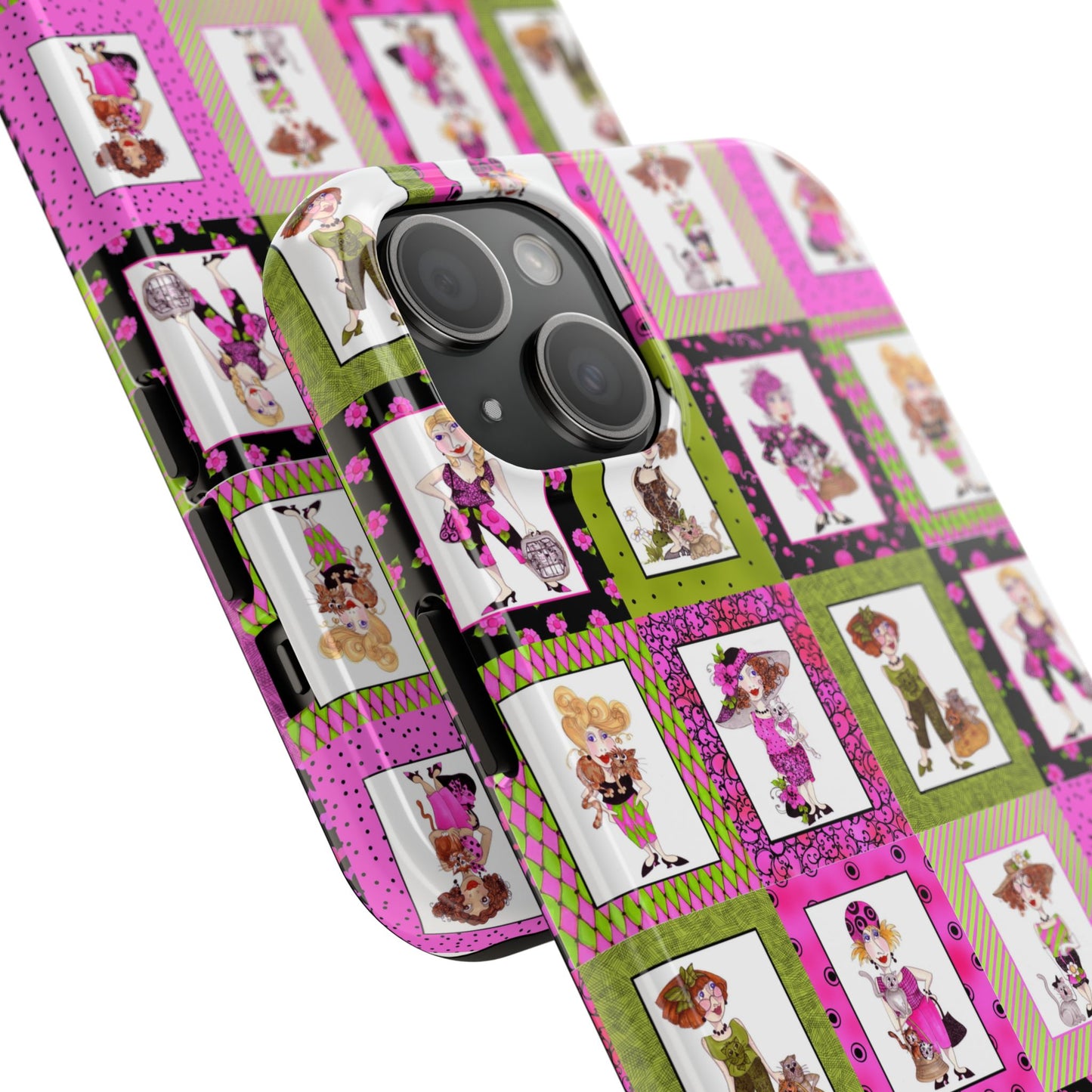 Cat Ladies Cerise Phone Case
