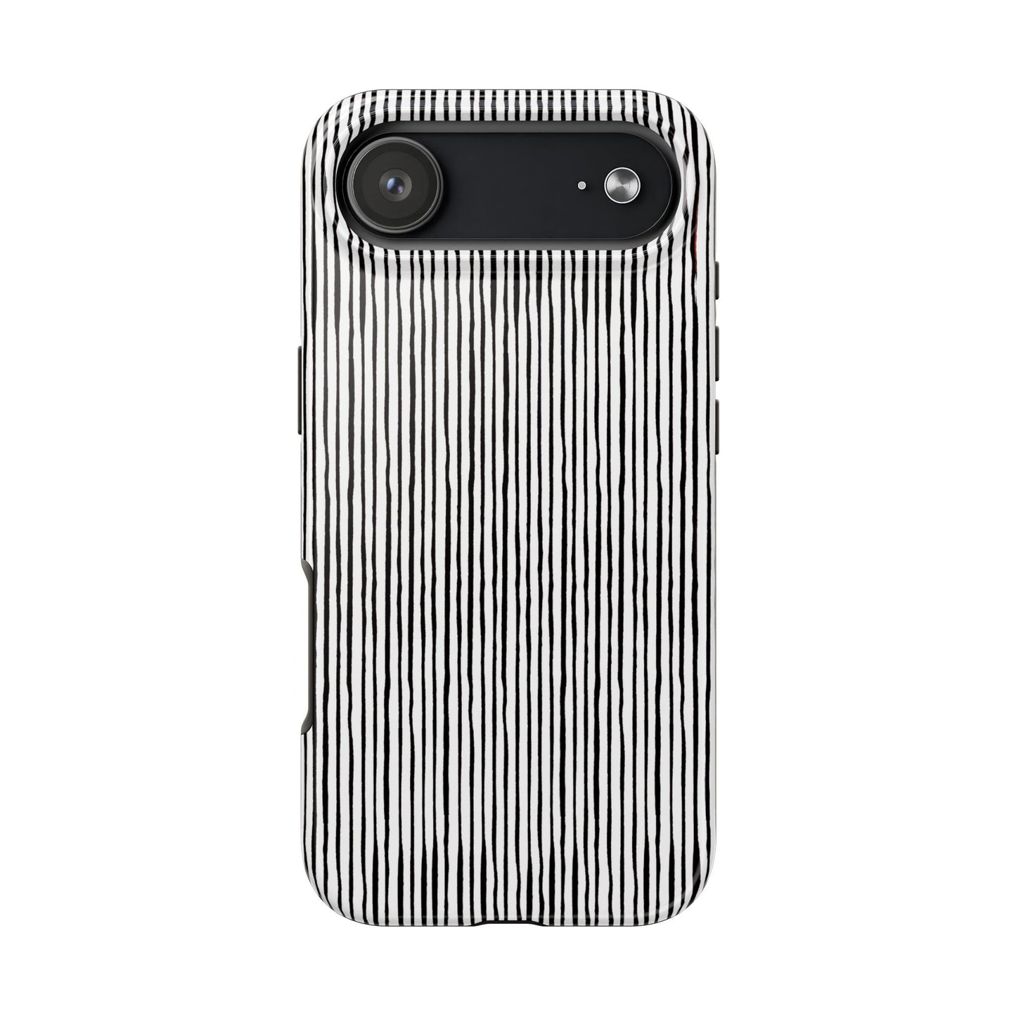Quirky Pin Stripe White / Black Phone Case
