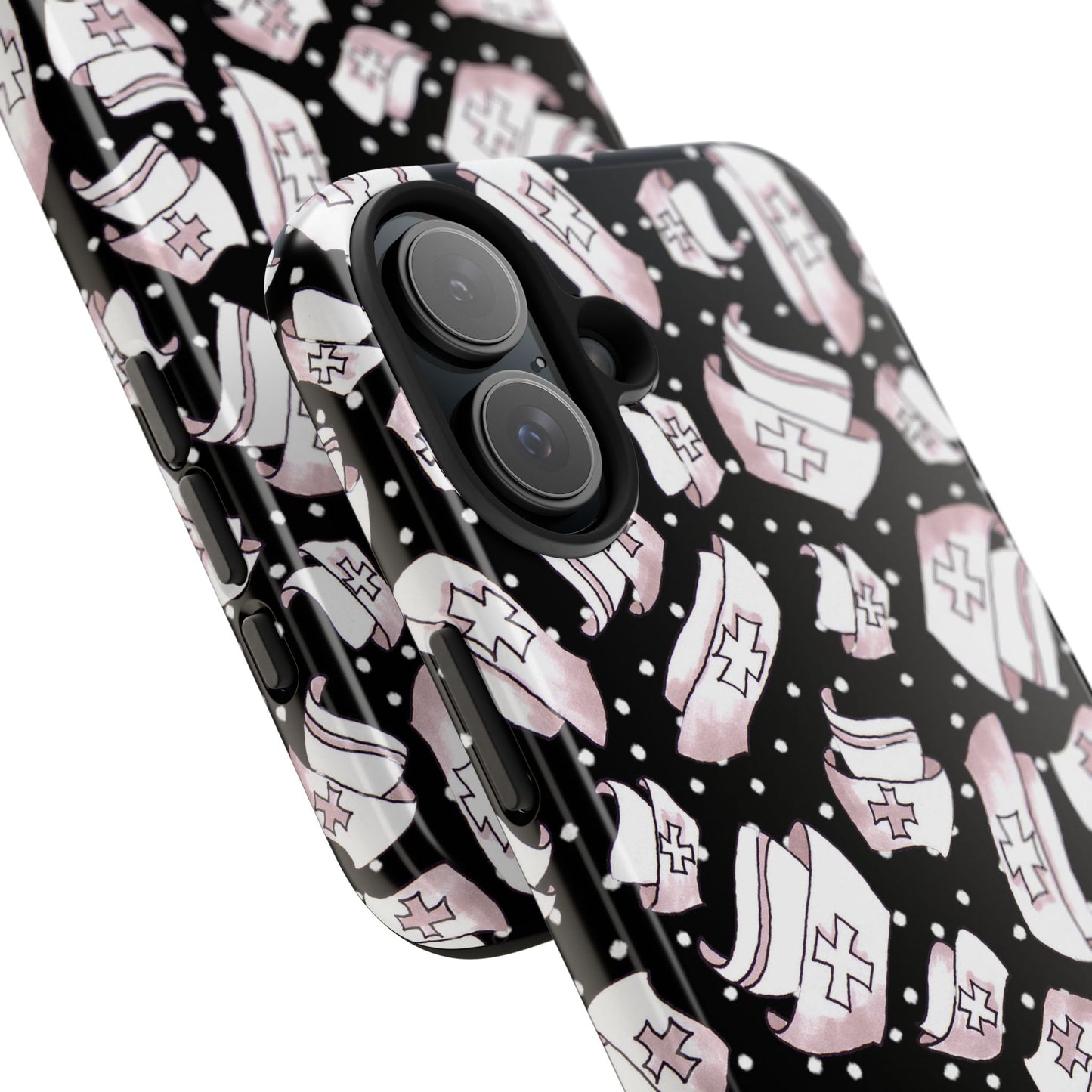 Med Hats Black Phone Case