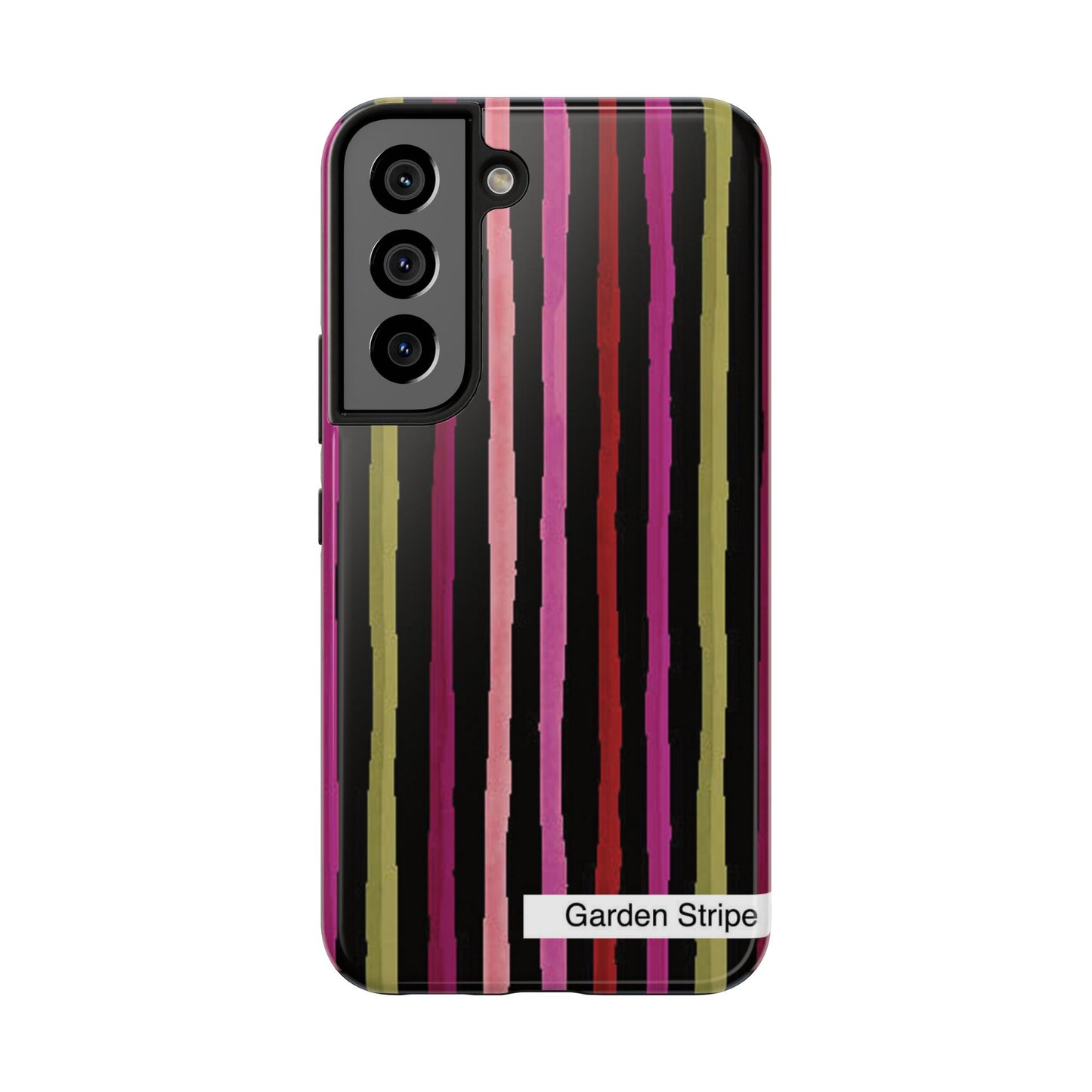Garden Stripe Black Phone Case