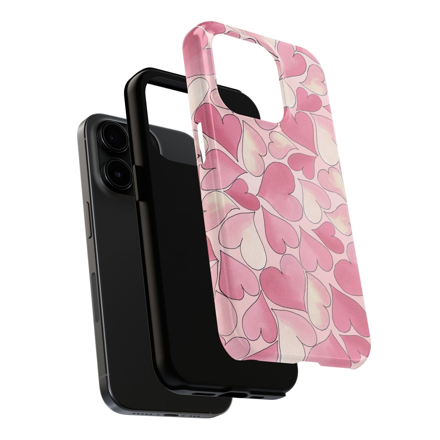 Hearts Pink Sky Phone Case