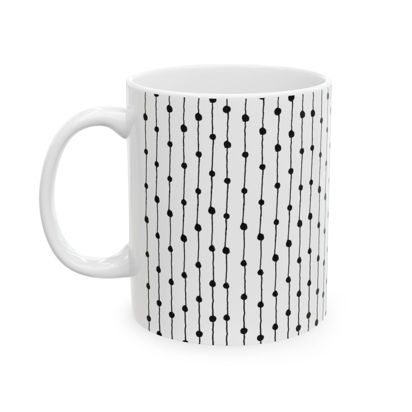 Pin Stripe White / Black Cup