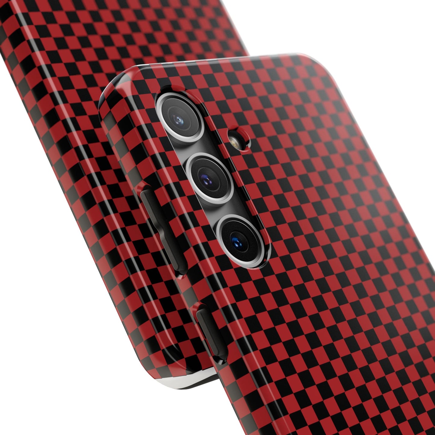 Checkerboard Red / Black Phone Case