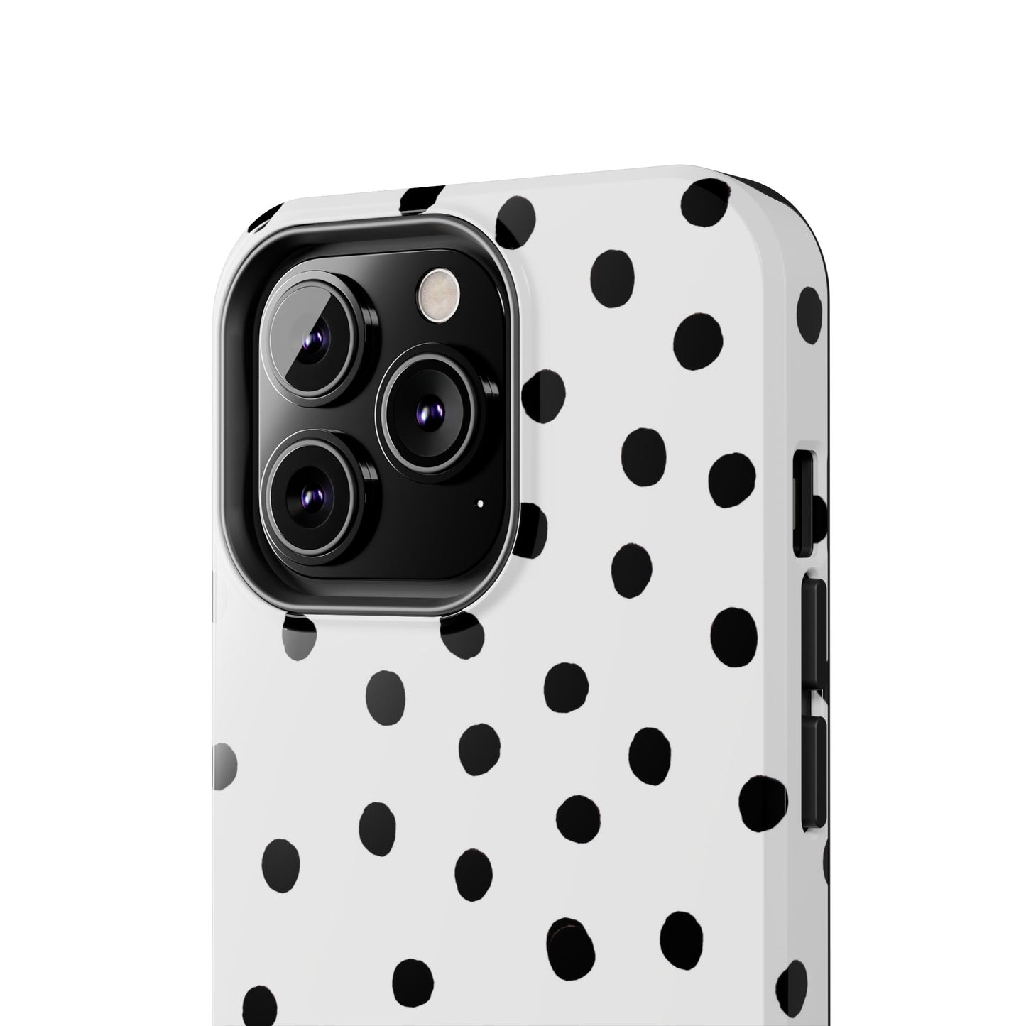 Dot White / Black Phone Case