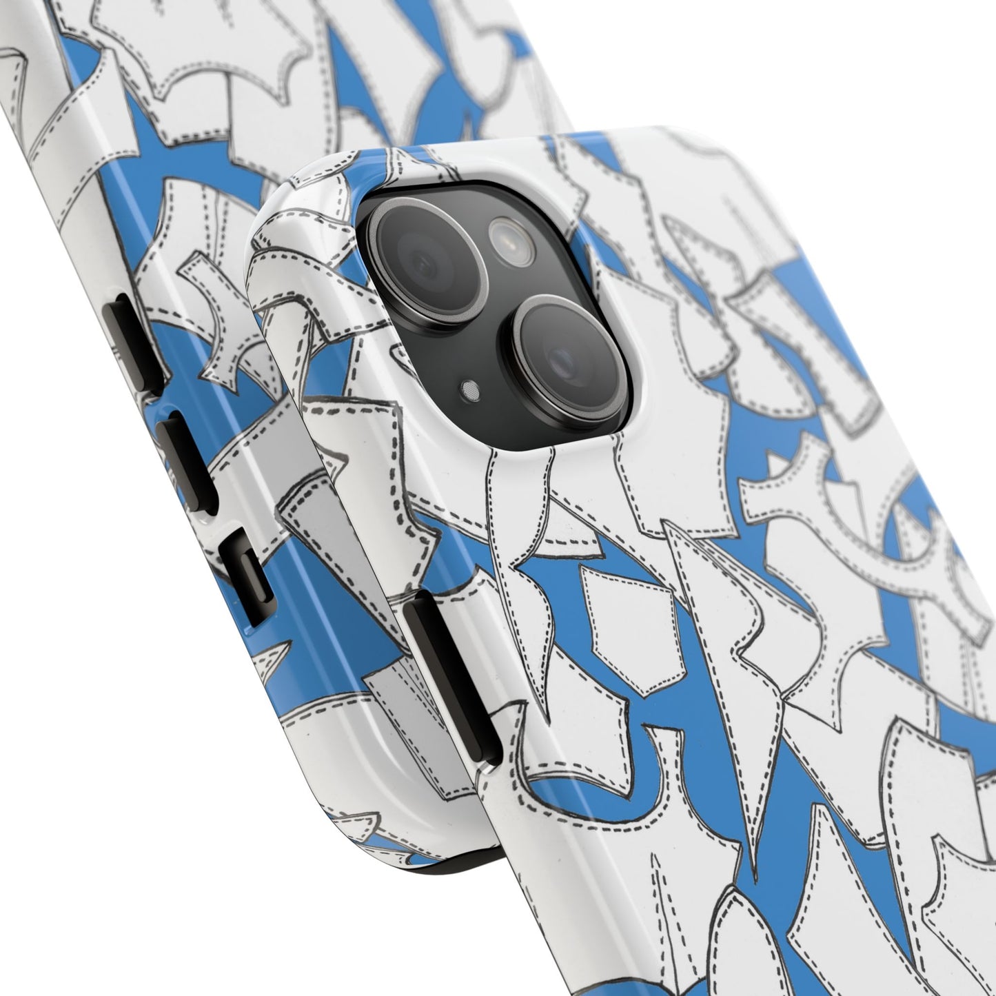 Pattern Pieces Turquoise Phone Case