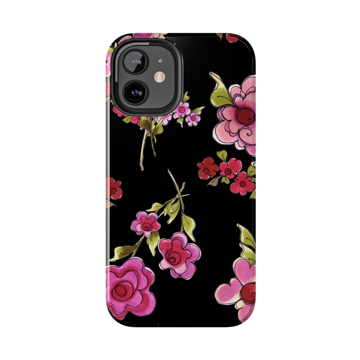 Jumbo Floral Black Phone Case