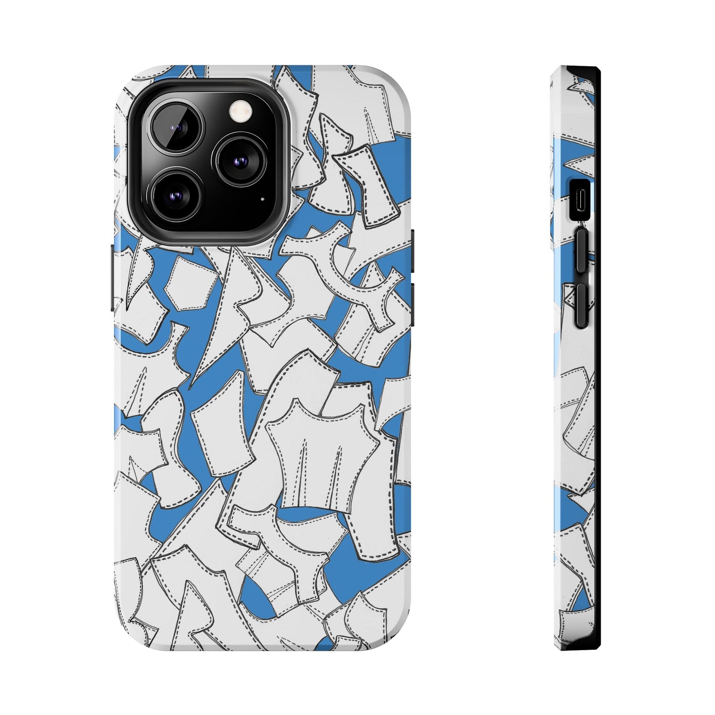 Pattern Pieces Turquoise Phone Case