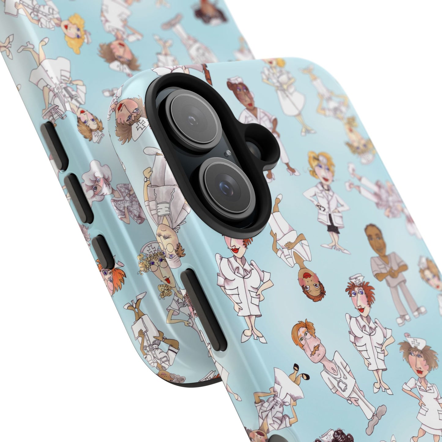 Tossed Nurses Aqua Phone Case