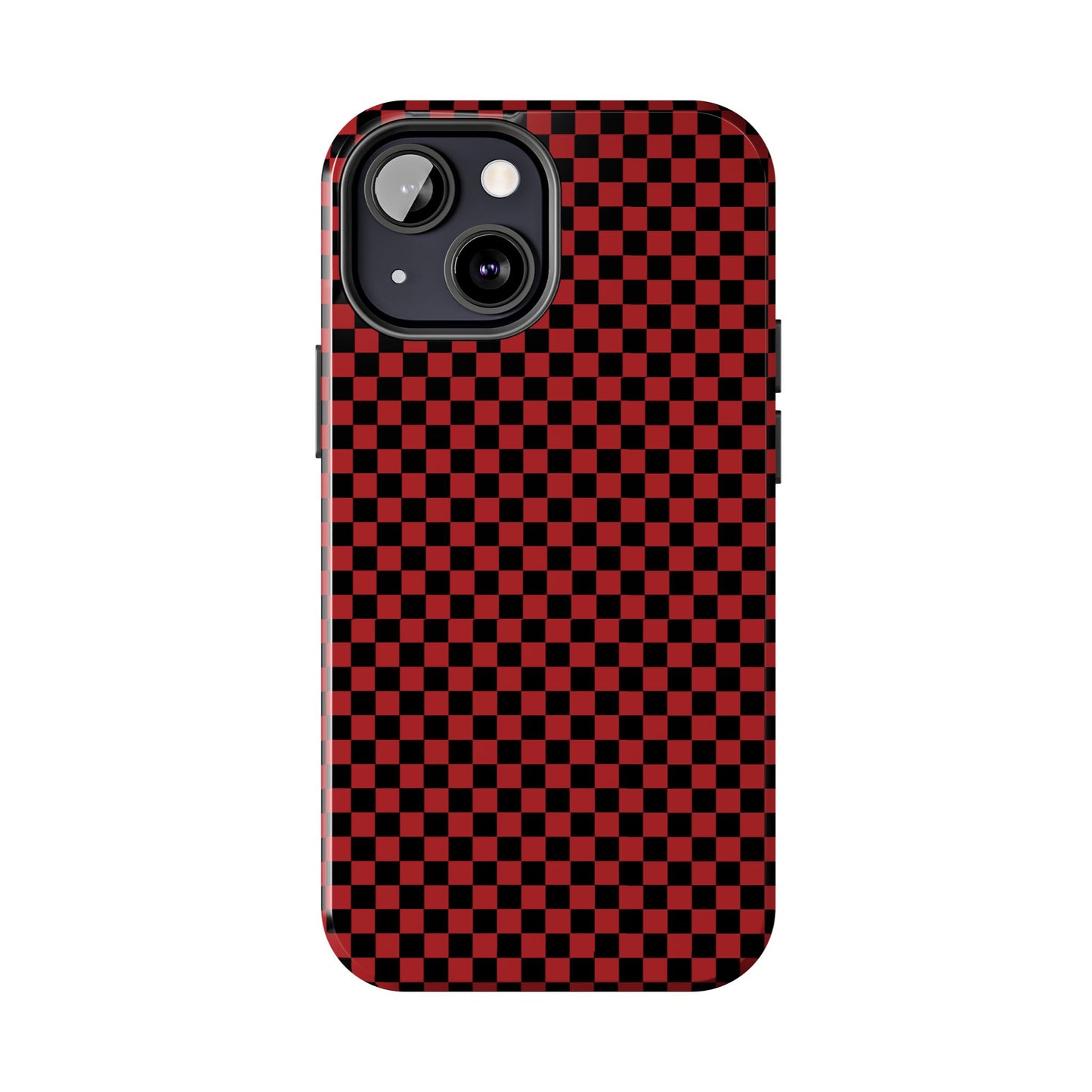 Checkerboard Red / Black Phone Case