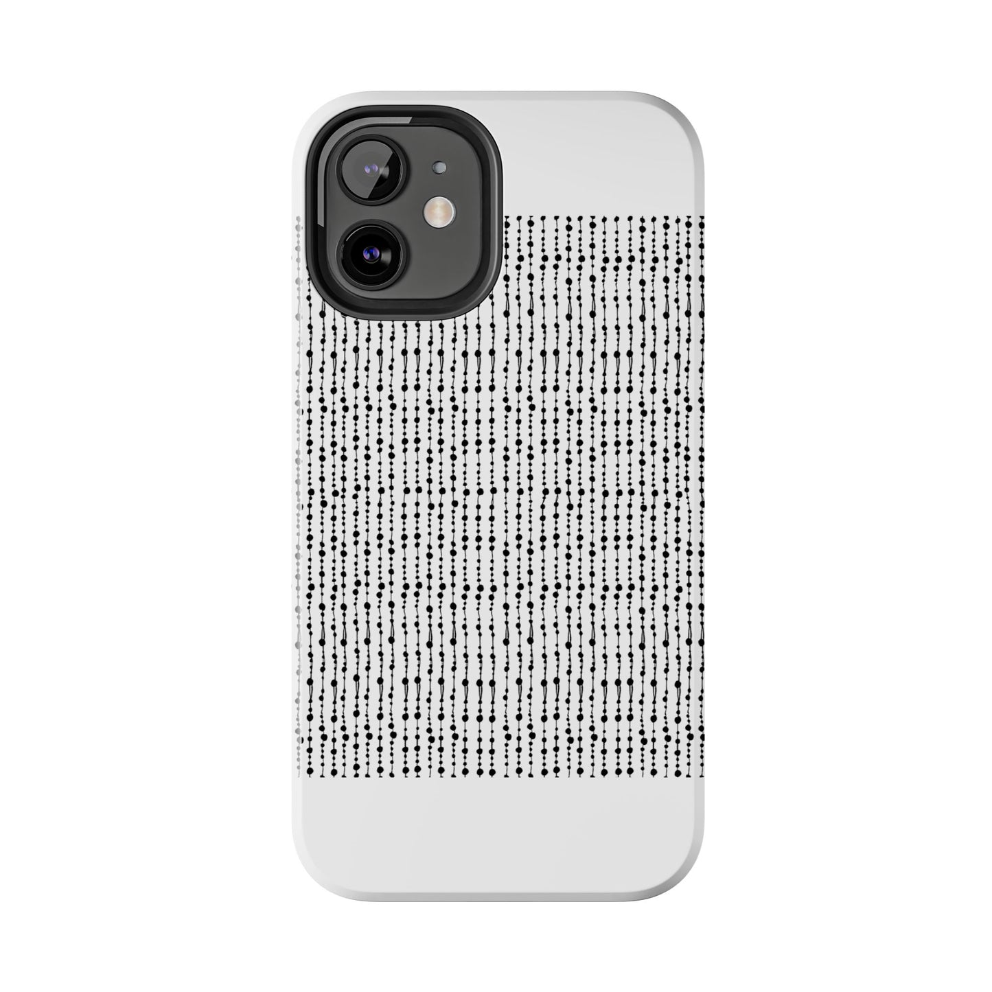 Beaded Curtain White / Black Phone Case