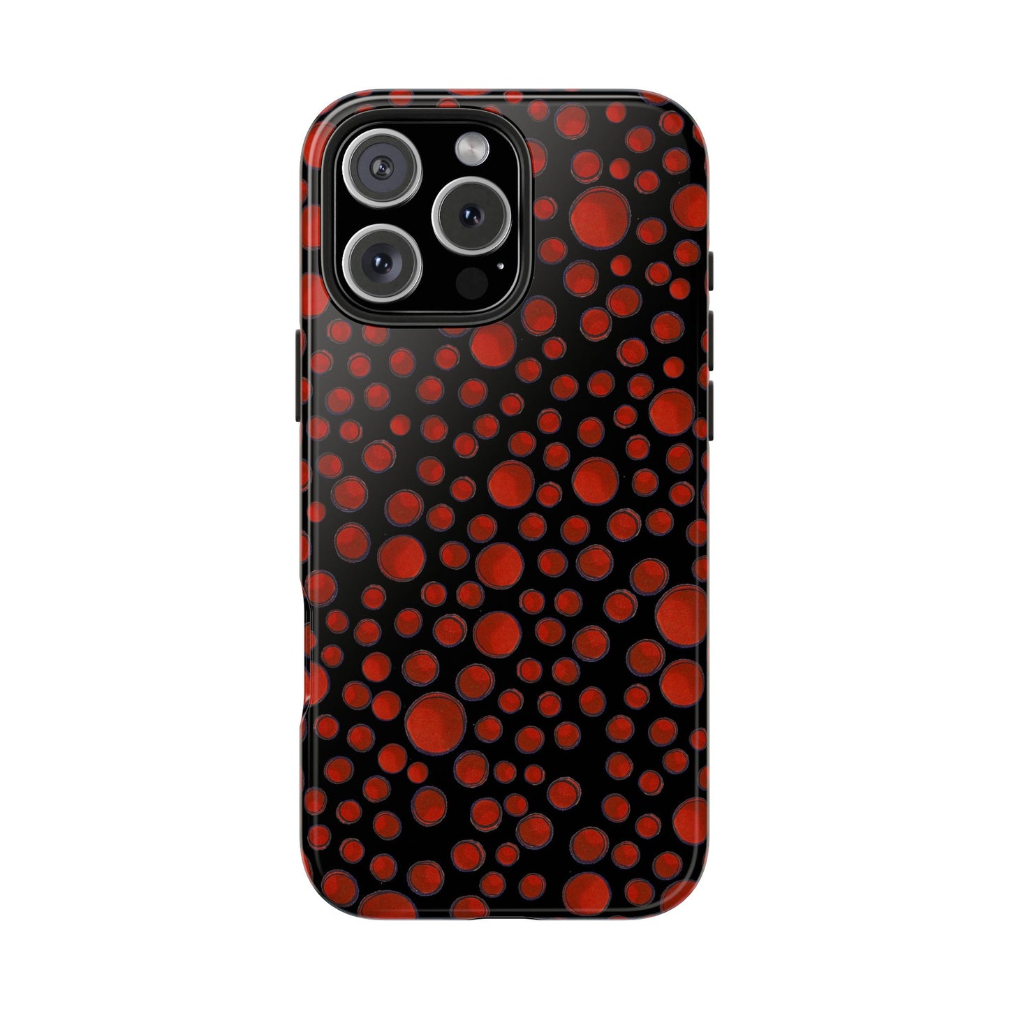 Dot Assortment Black / Red Phone Case