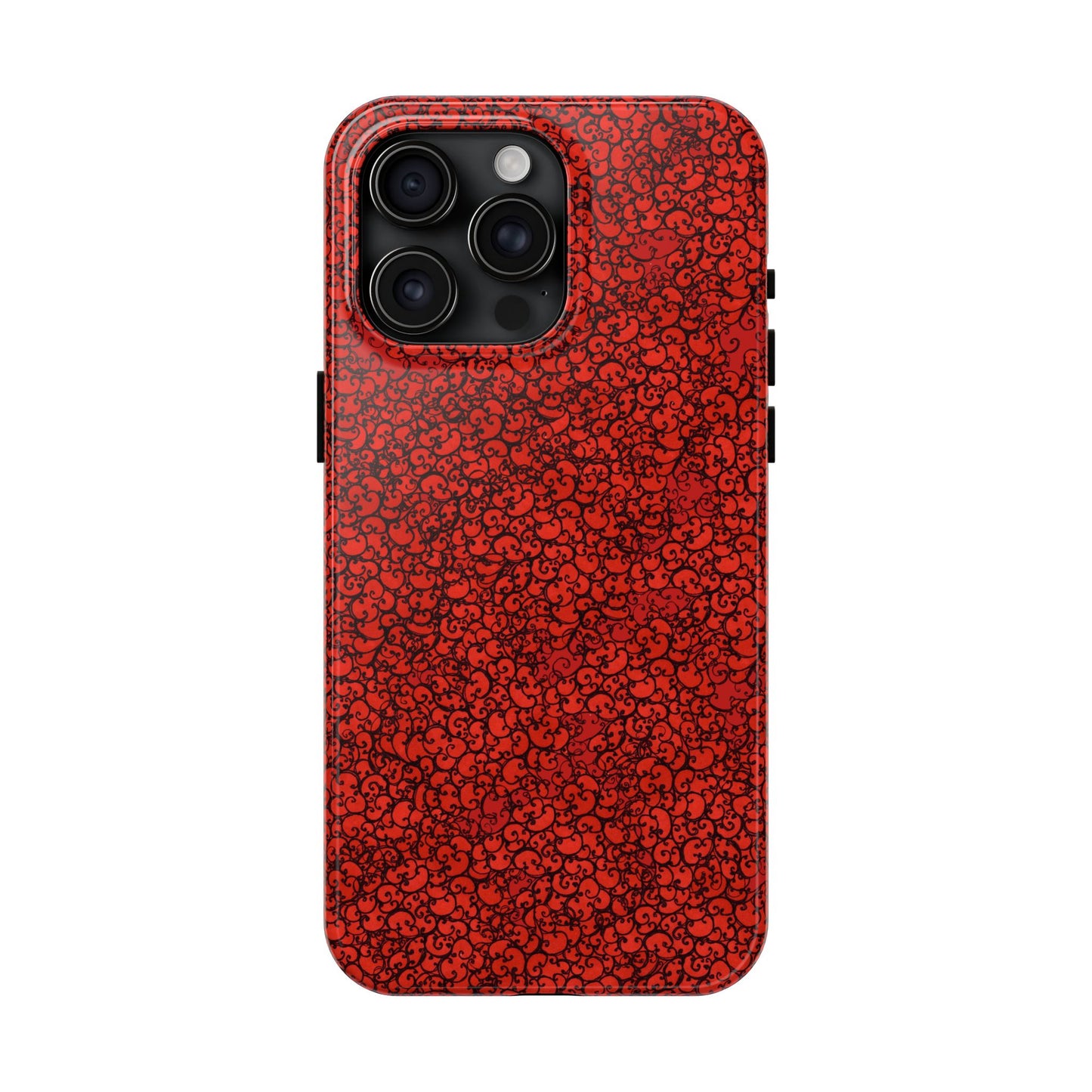Scrollie Red / Black Phone Case