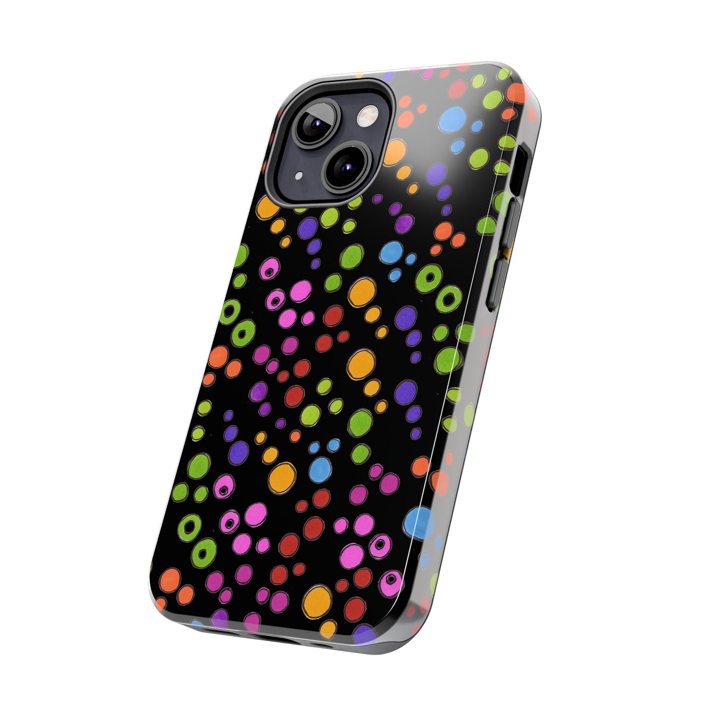 Dog Dots Black / Multi Phone Case