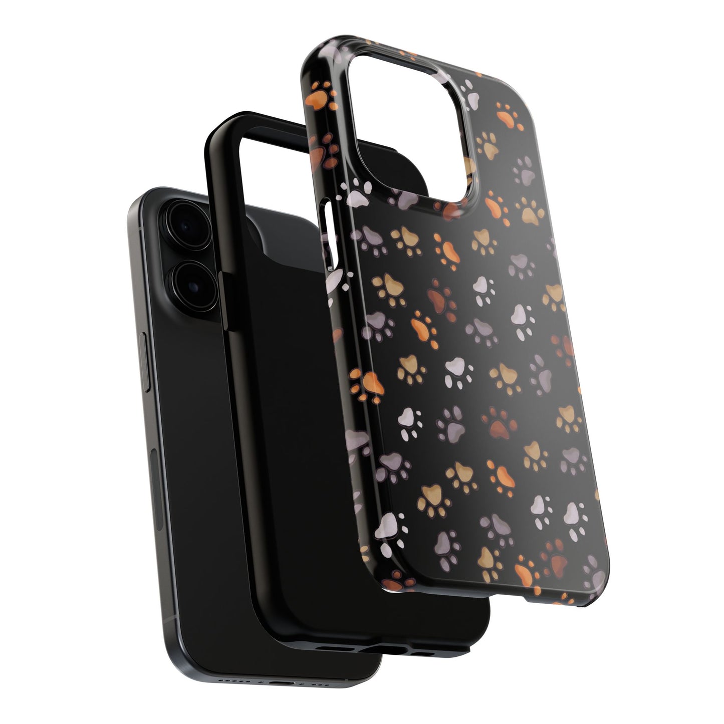 Puppy Paws Black Phone Case