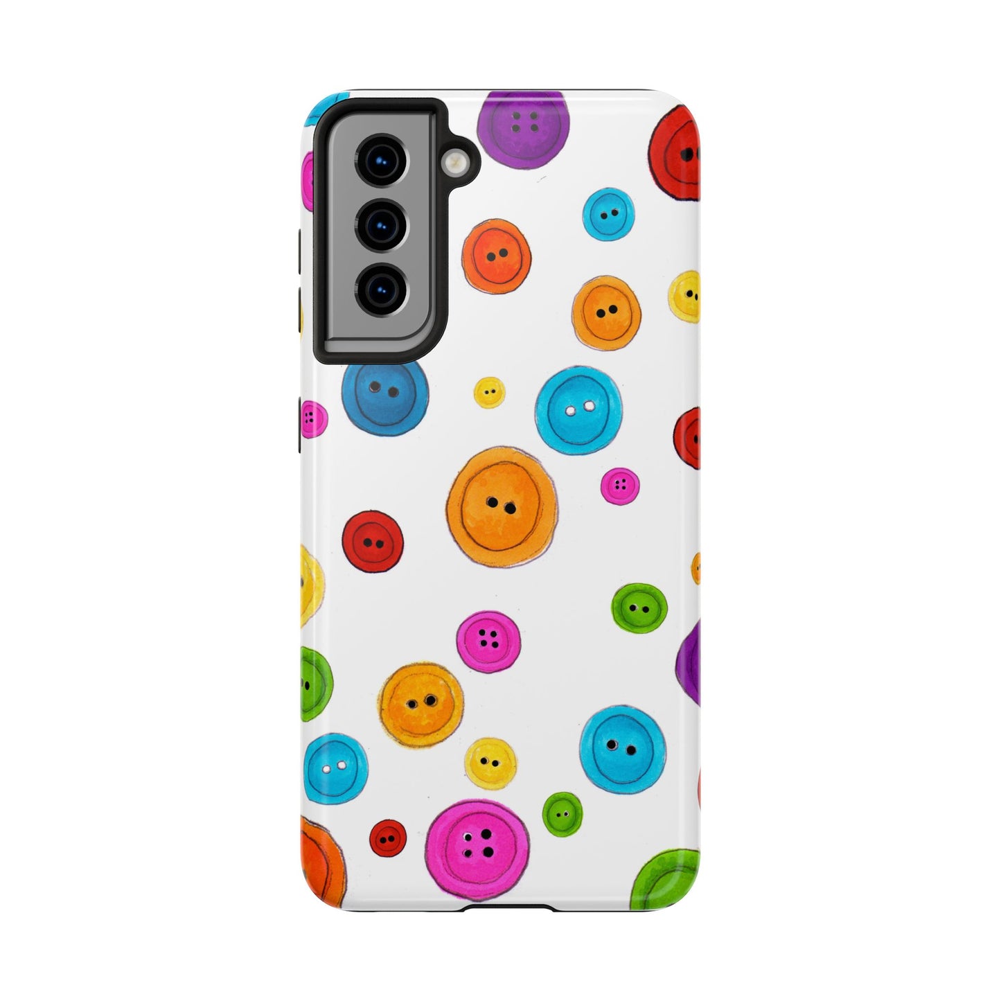 Button Dots White Phone Case