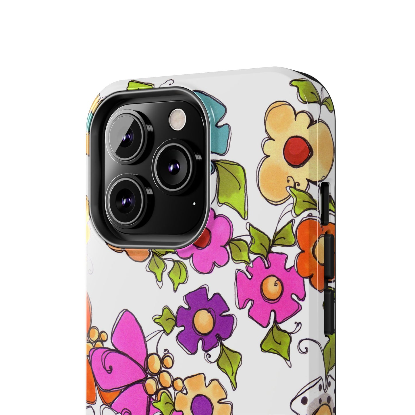 Happy Blooms White Phone Case
