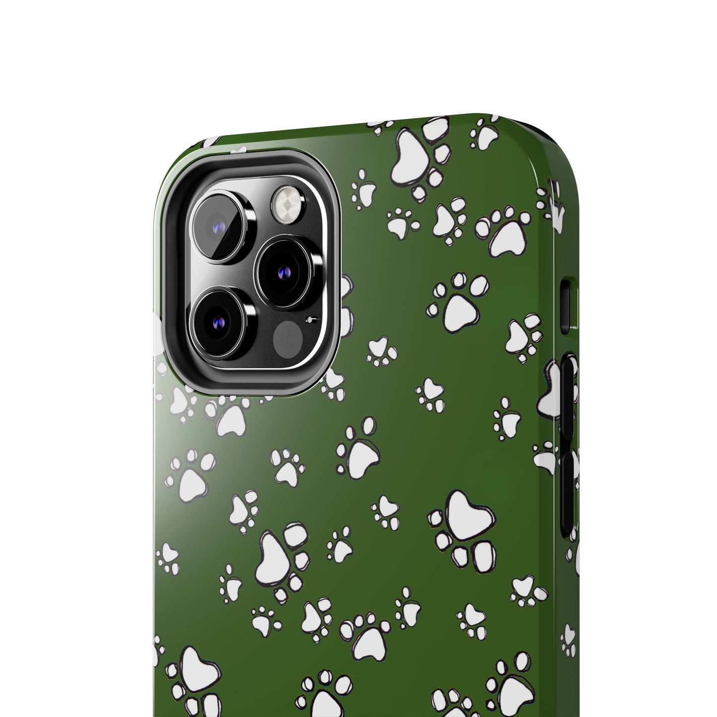 Paw Flakes Green Phone Case