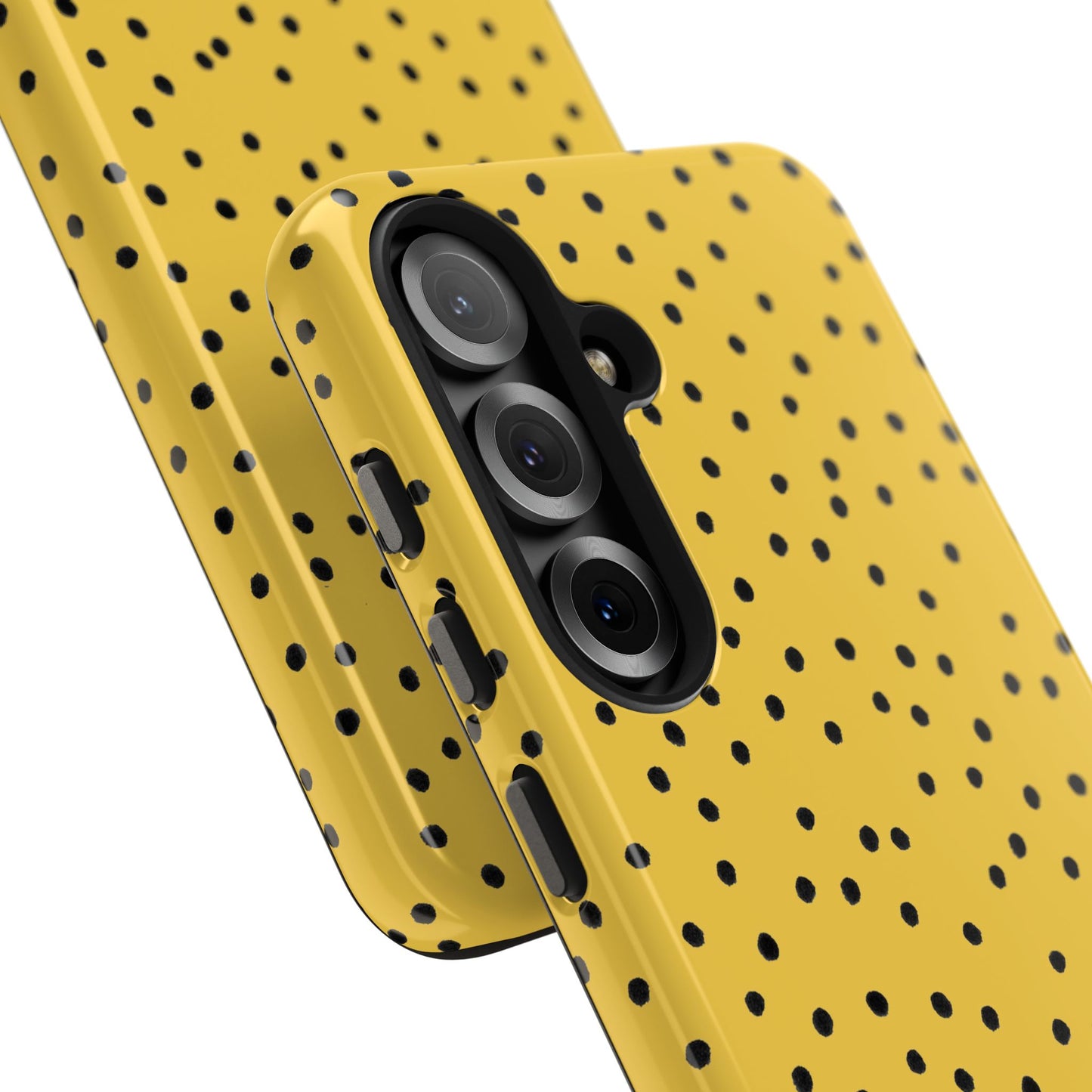 Dinky Dots Yellow / Black Phone Case