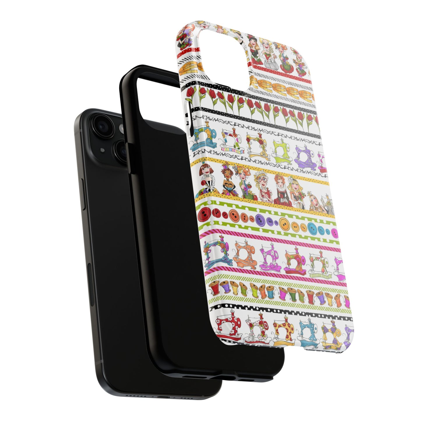Curious Border White Phone Case