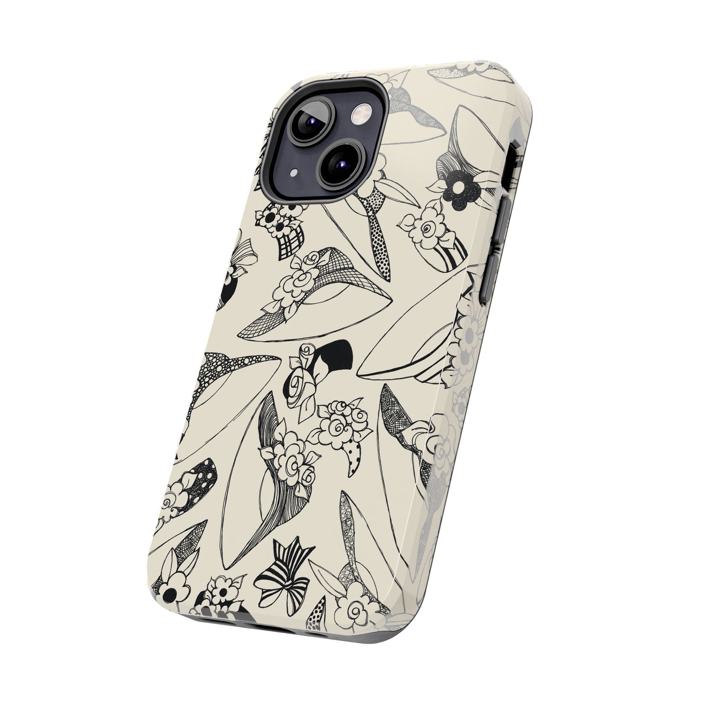 Millinery Ivory / Black Phone Case